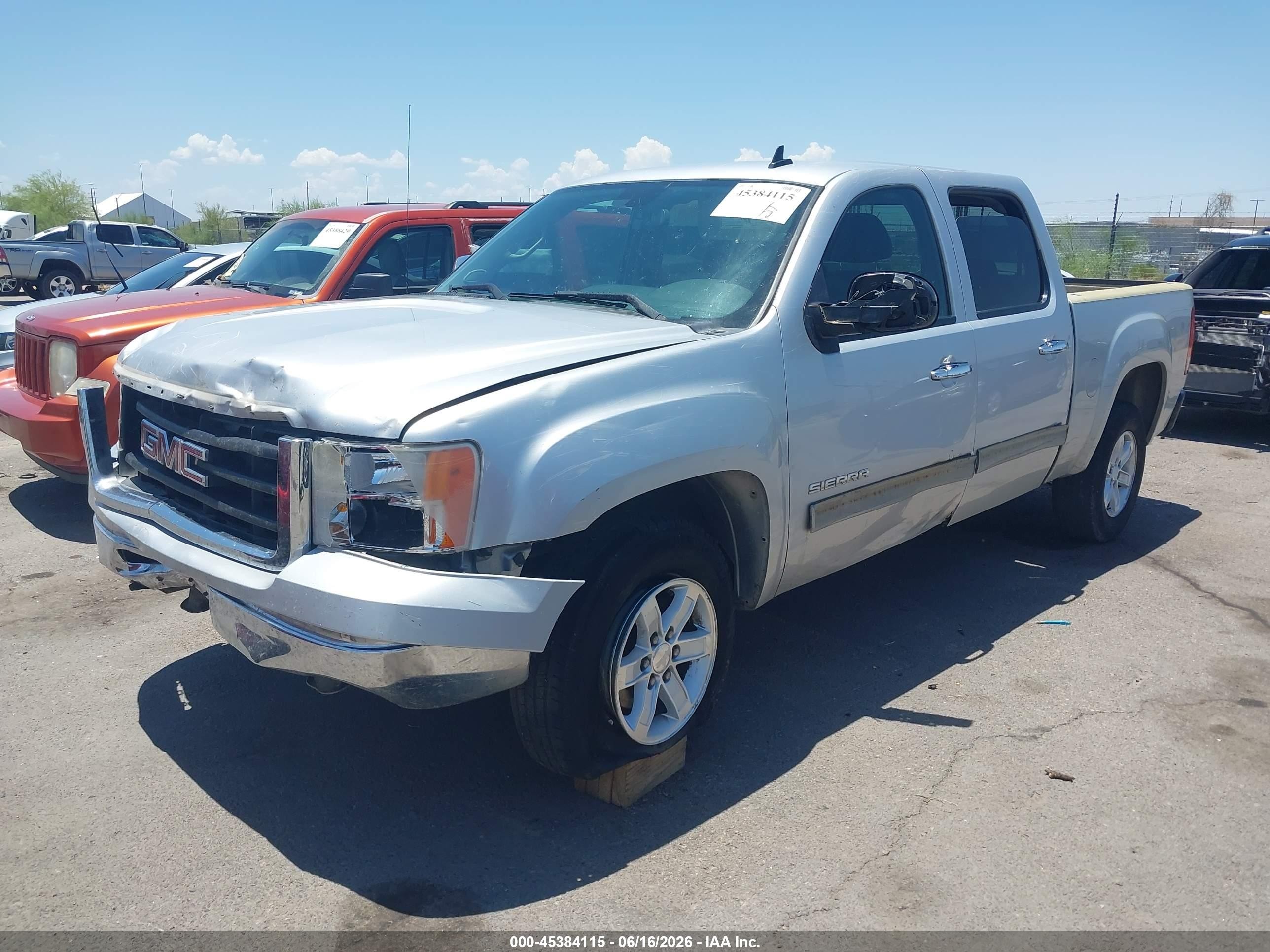 2011 GMC Sierra 1500 VIN 3GTP1VE06BG302943 IAAI salvage auction — Front End, Salvage (Arizona), sold $1,550 on 2026-07-04 (photo 2)