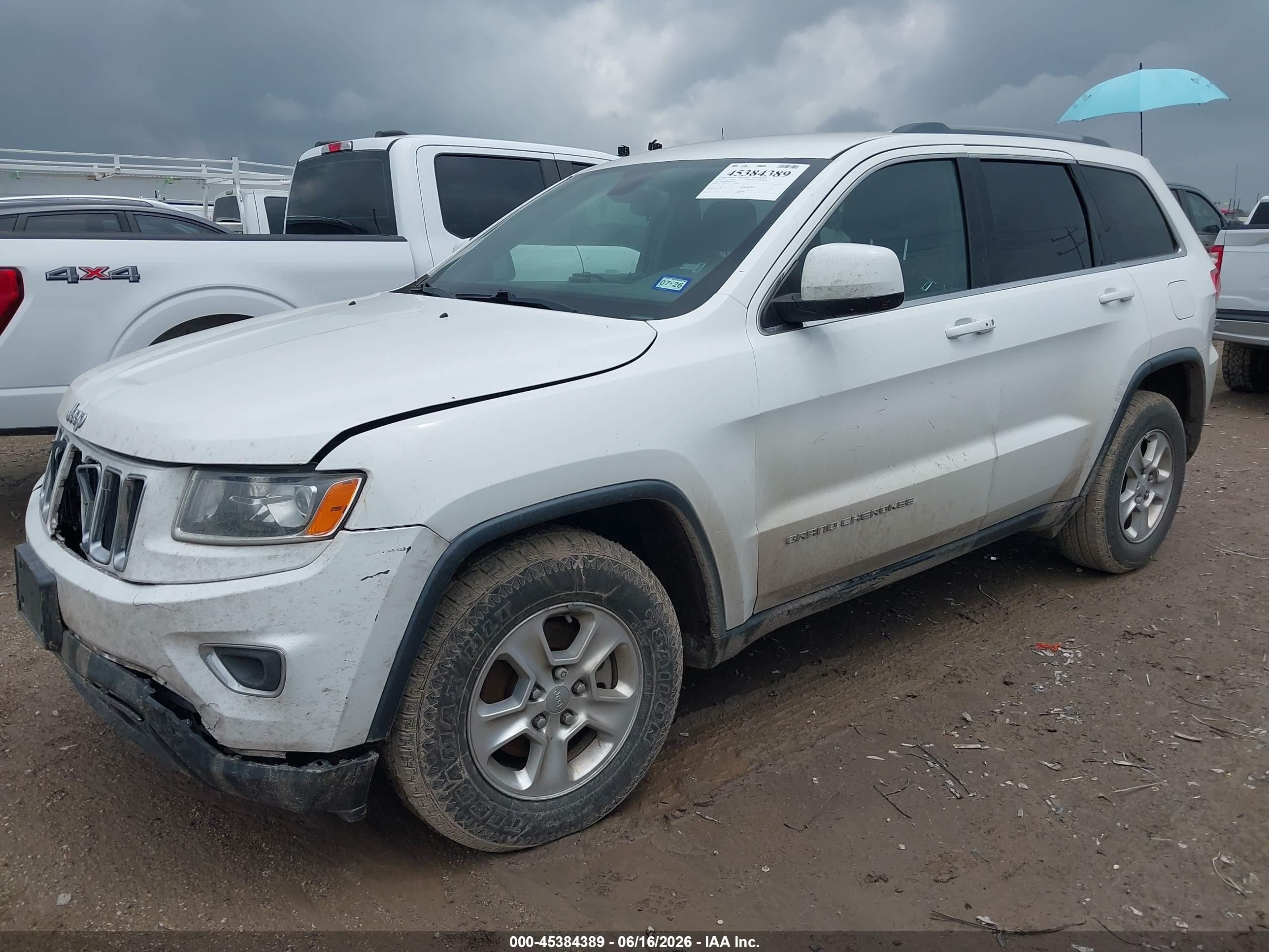 2016 Jeep Grand cherokee VIN 1C4RJEAG6GC313916 IAAI salvage auction — Front End, Original (Texas), sold $3,350 on 2026-09-08 (photo 2)