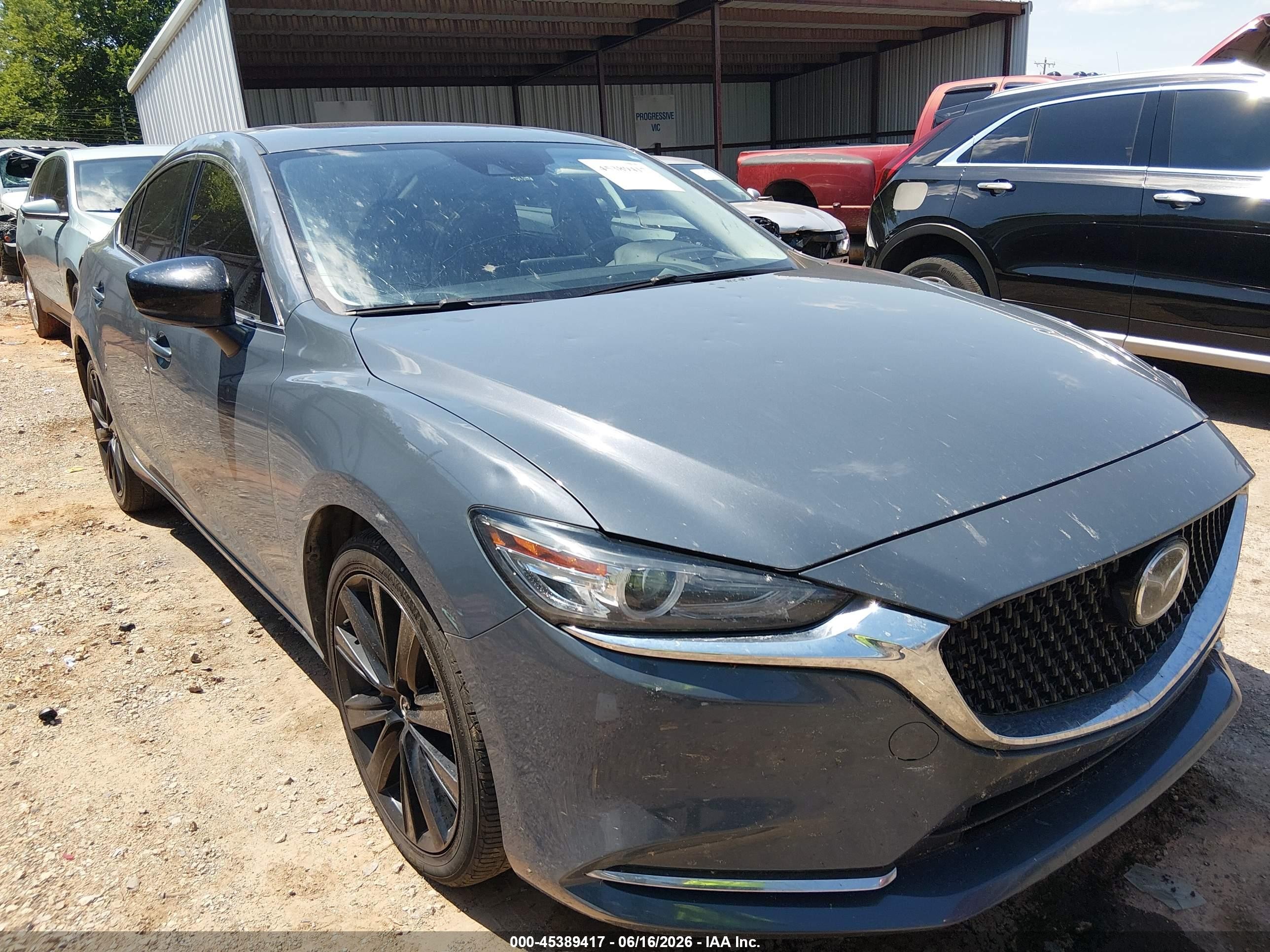 2021 Mazda 6 VIN JM1GL1WY6M1614656 IAAI salvage auction — Hail, Clear (Oklahoma), sold $7,300 on 2026-09-02 (photo 1)