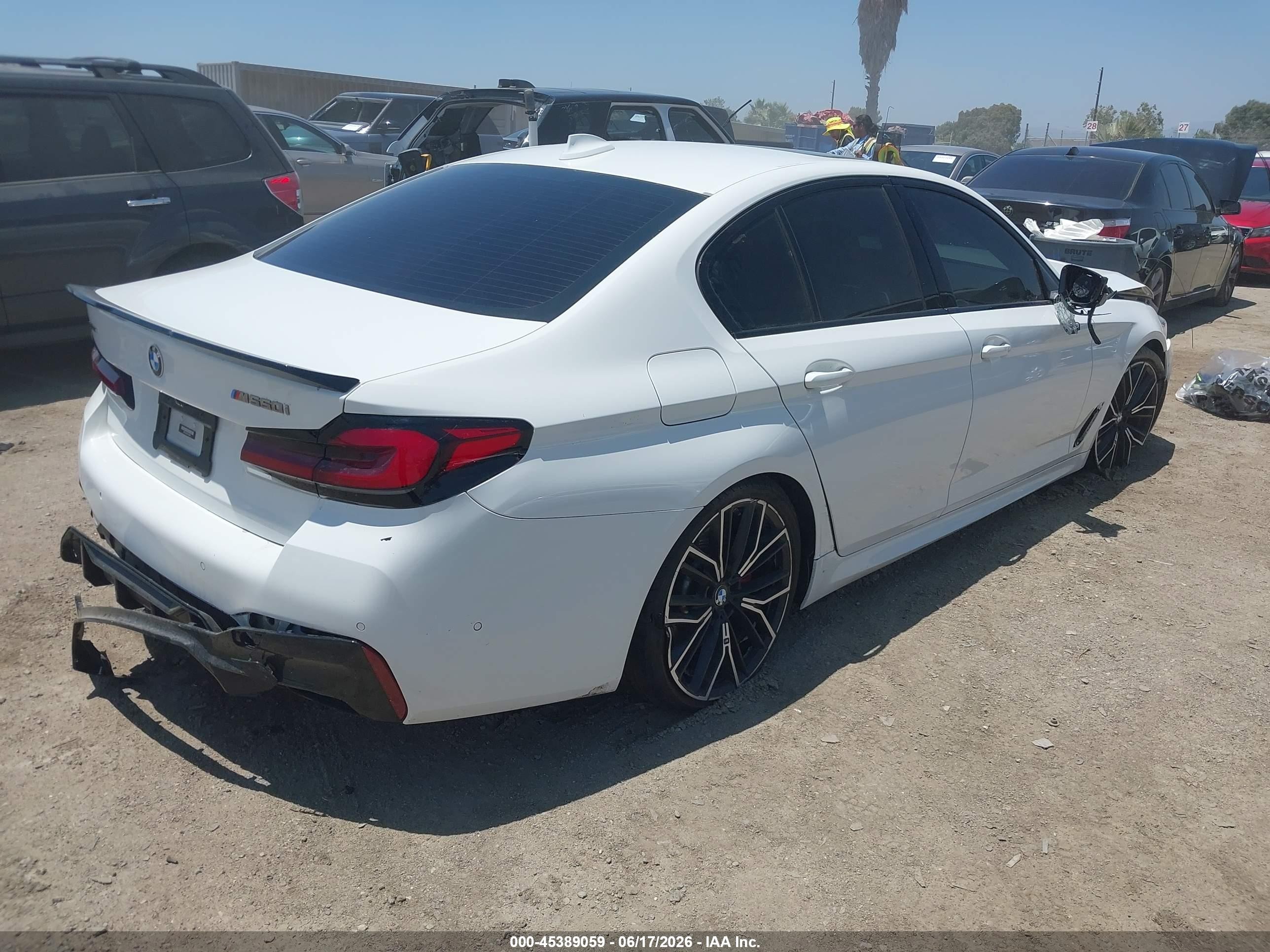 2022 BMW VIN WBA13BK05NCJ62066 IAAI salvage auction — Front & Rear, Salvage (California), sold $12,750 on 2026-09-09 (photo 4)