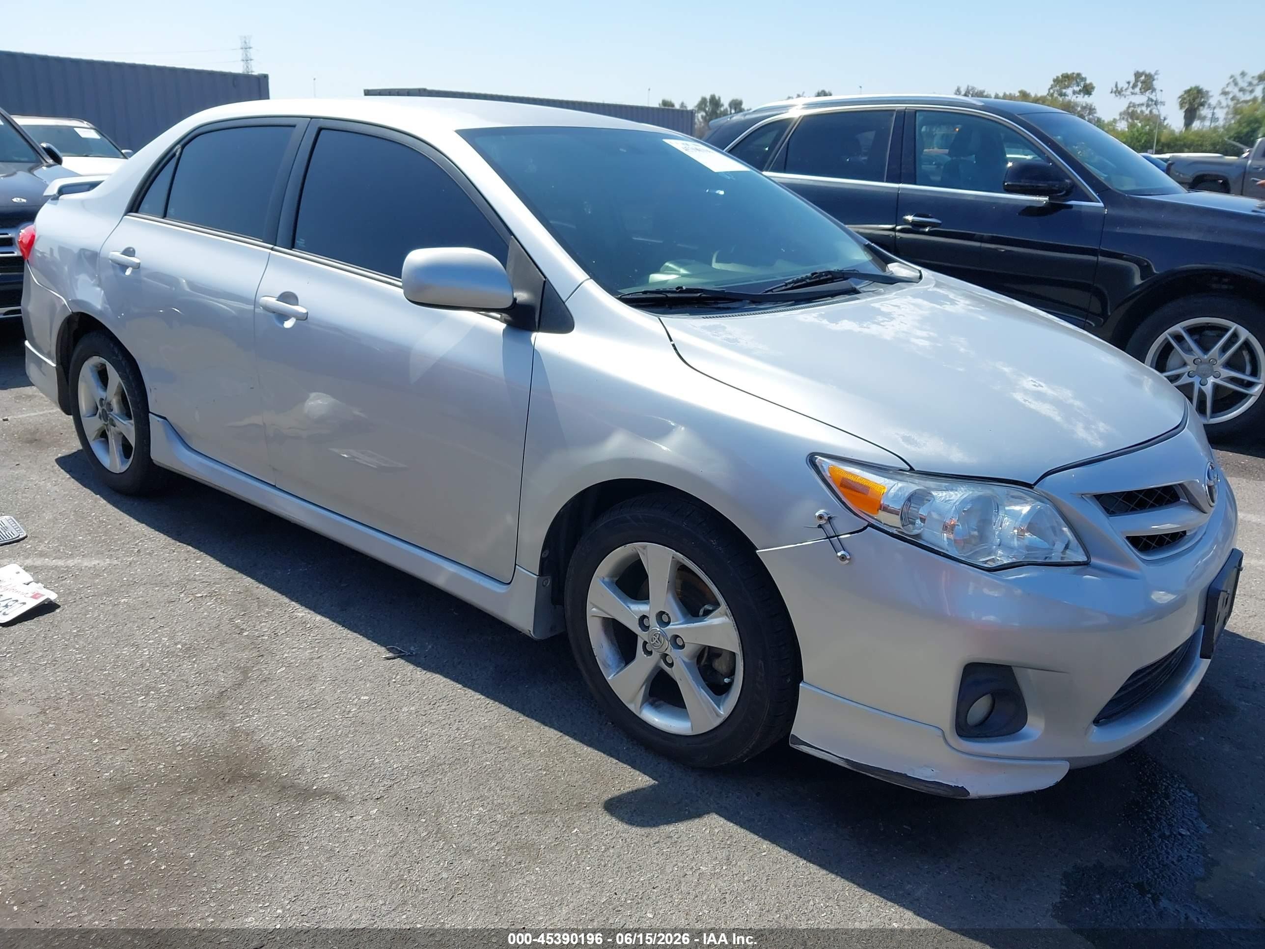 2012 Toyota Corolla VIN 5YFBU4EE0CP043840 IAAI salvage auction — Normal Wear, Salvage (California), sold $1,625 on 2026-07-02 (photo 1)