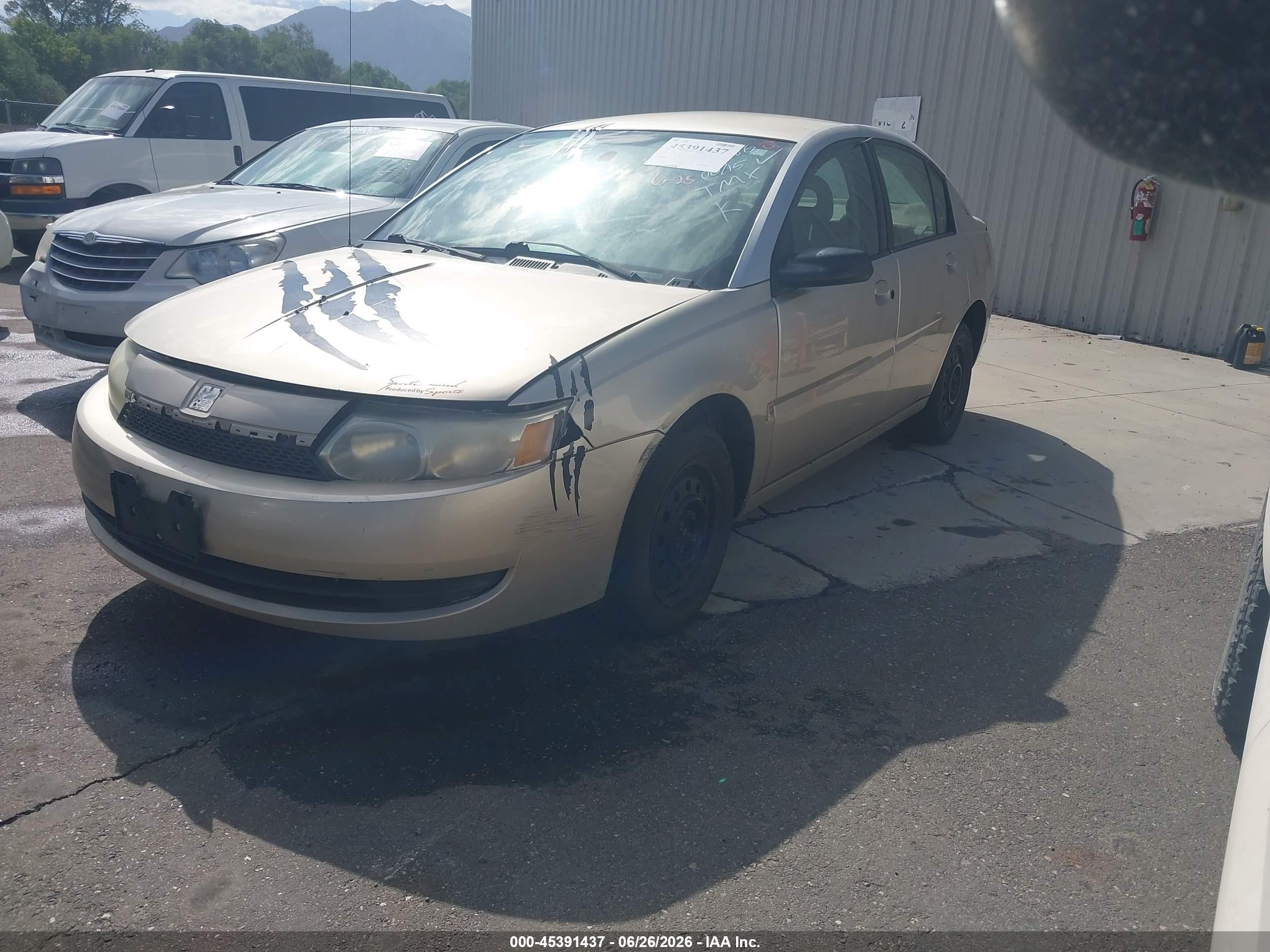 2003 Saturn Ion VIN 1G8AJ52F93Z100186 IAAI salvage auction — Normal Wear, Clear (Utah), sold $275 on 2026-07-09 (photo 2)