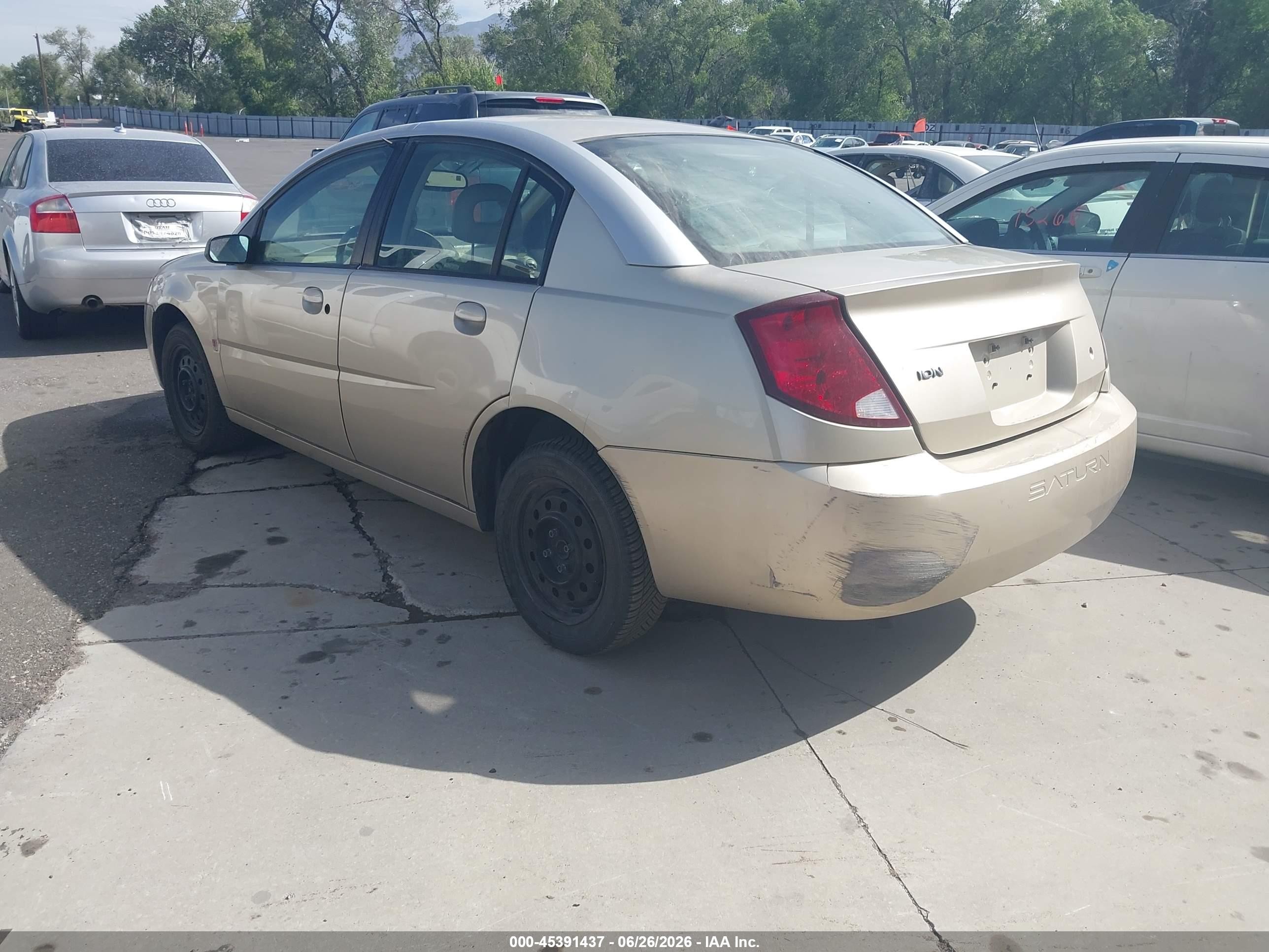 2003 Saturn Ion VIN 1G8AJ52F93Z100186 IAAI salvage auction — Normal Wear, Clear (Utah), sold $275 on 2026-07-09 (photo 3)