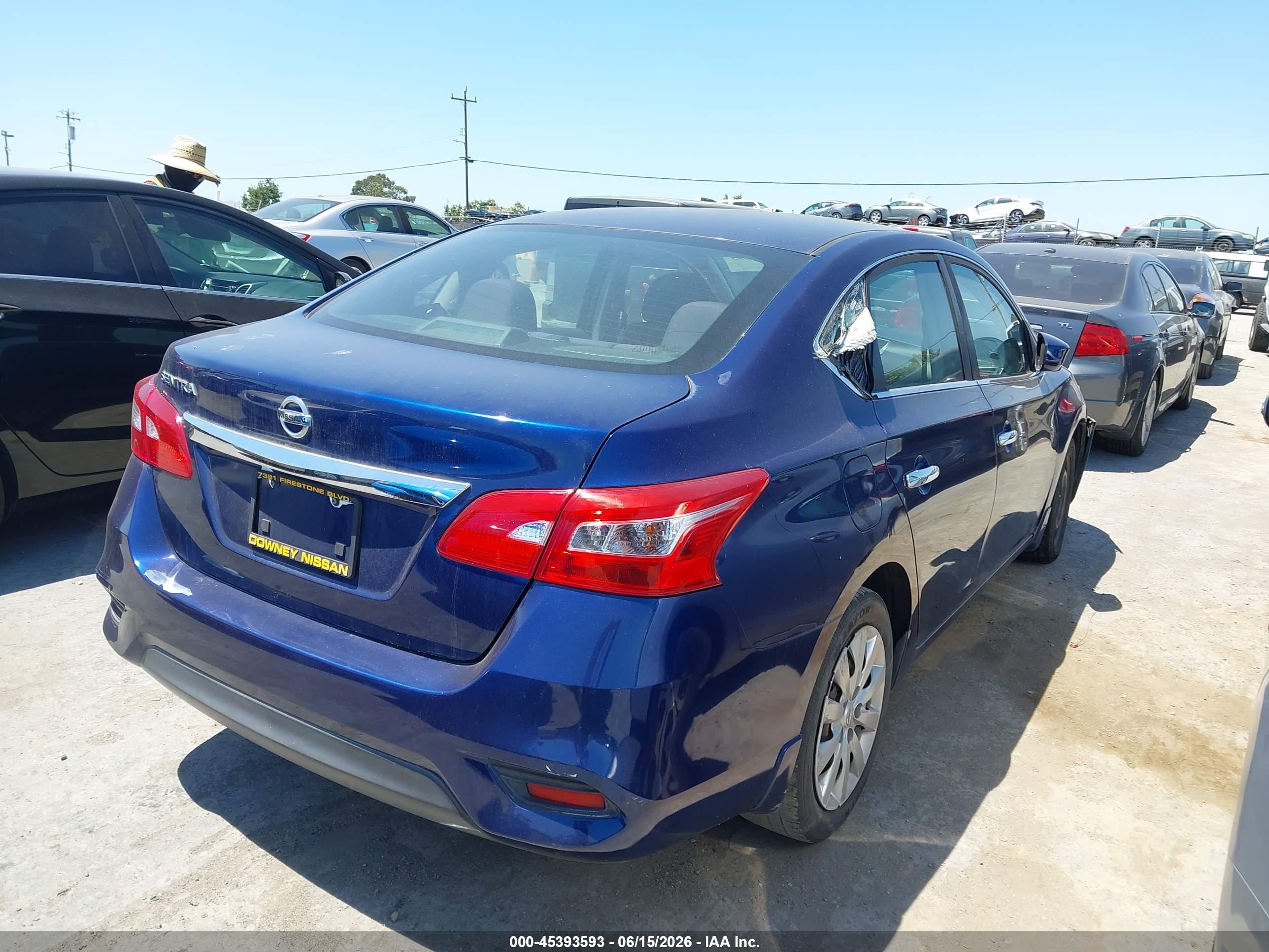 2017 Nissan Sentra VIN 3N1AB7AP7HY335974 IAAI salvage auction — Normal Wear, Clear - Dealer Only (California), sold $1,200 on 2026-07-09 (photo 4)