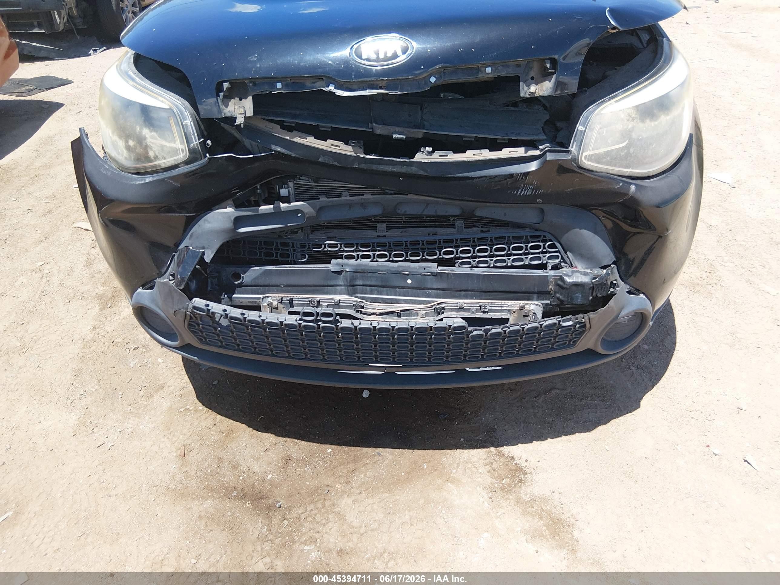 2014 Kia Soul VIN KNDJN2A21E7009905 IAAI salvage auction — Front End, Salvage (Arizona), sold $1,150 on 2026-07-09 (photo 6)