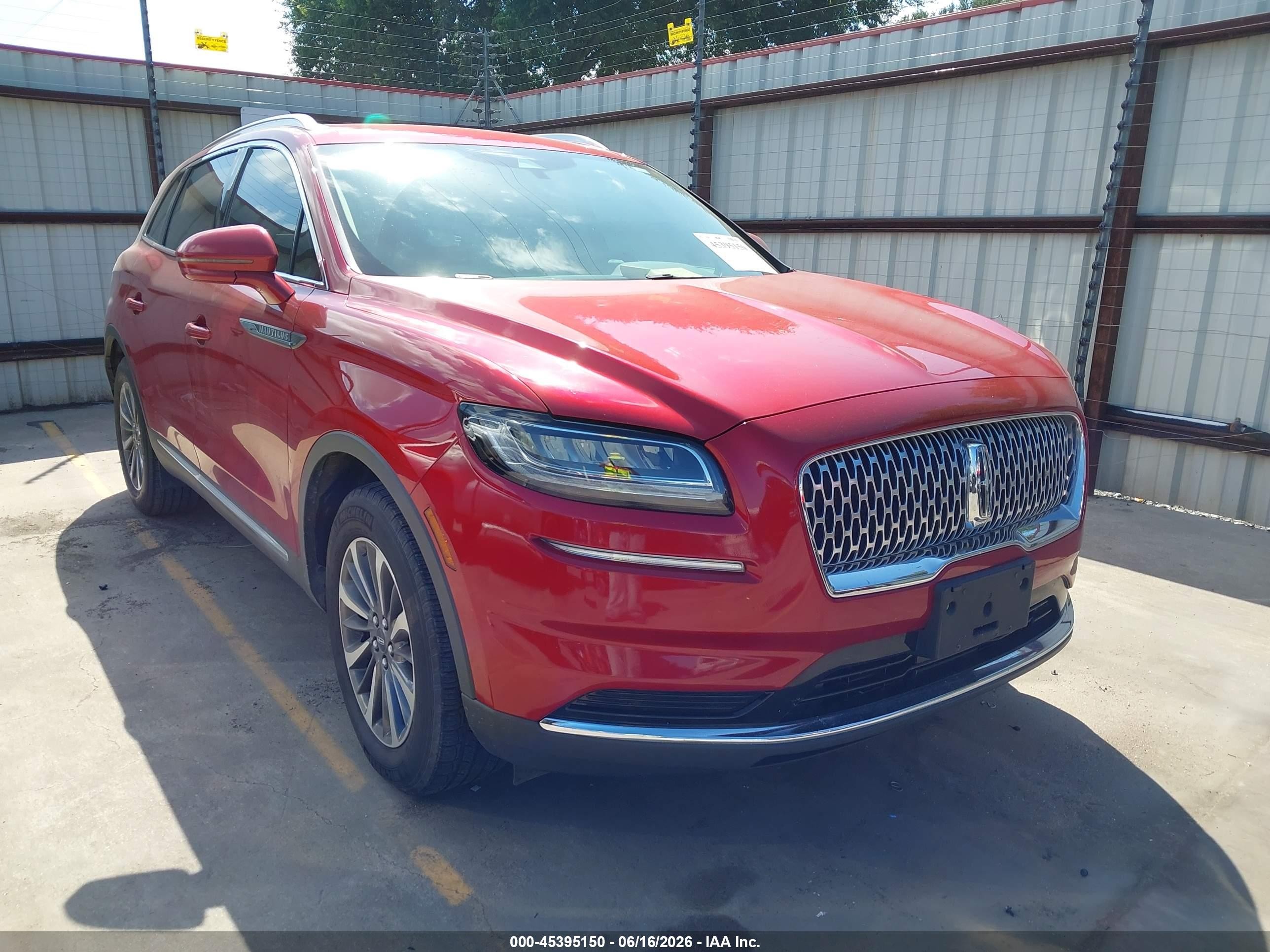 2021 Lincoln Nautilus VIN 2LMPJ6J94MBL09356 — IAAI salvage auction photo