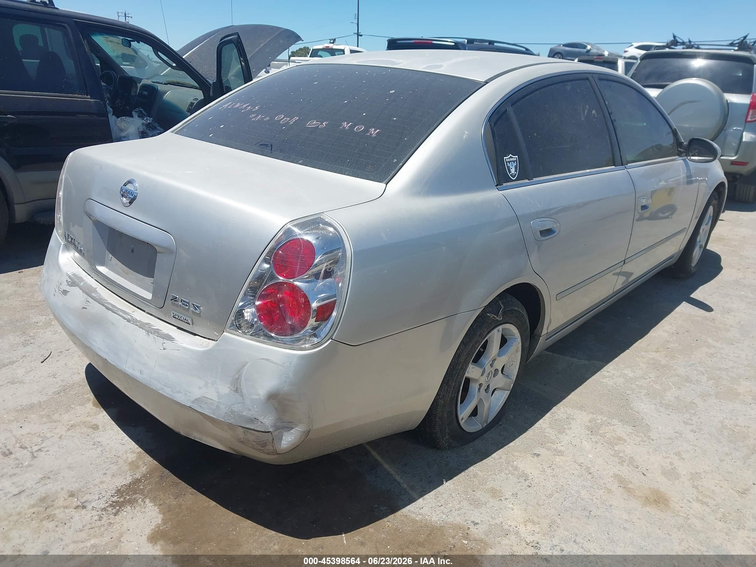 2006 Nissan Altima VIN 1N4AL11D06N348241 IAAI salvage auction — Normal Wear, Clear - Dealer Only (California), sold $200 on 2026-07-02 (photo 4)