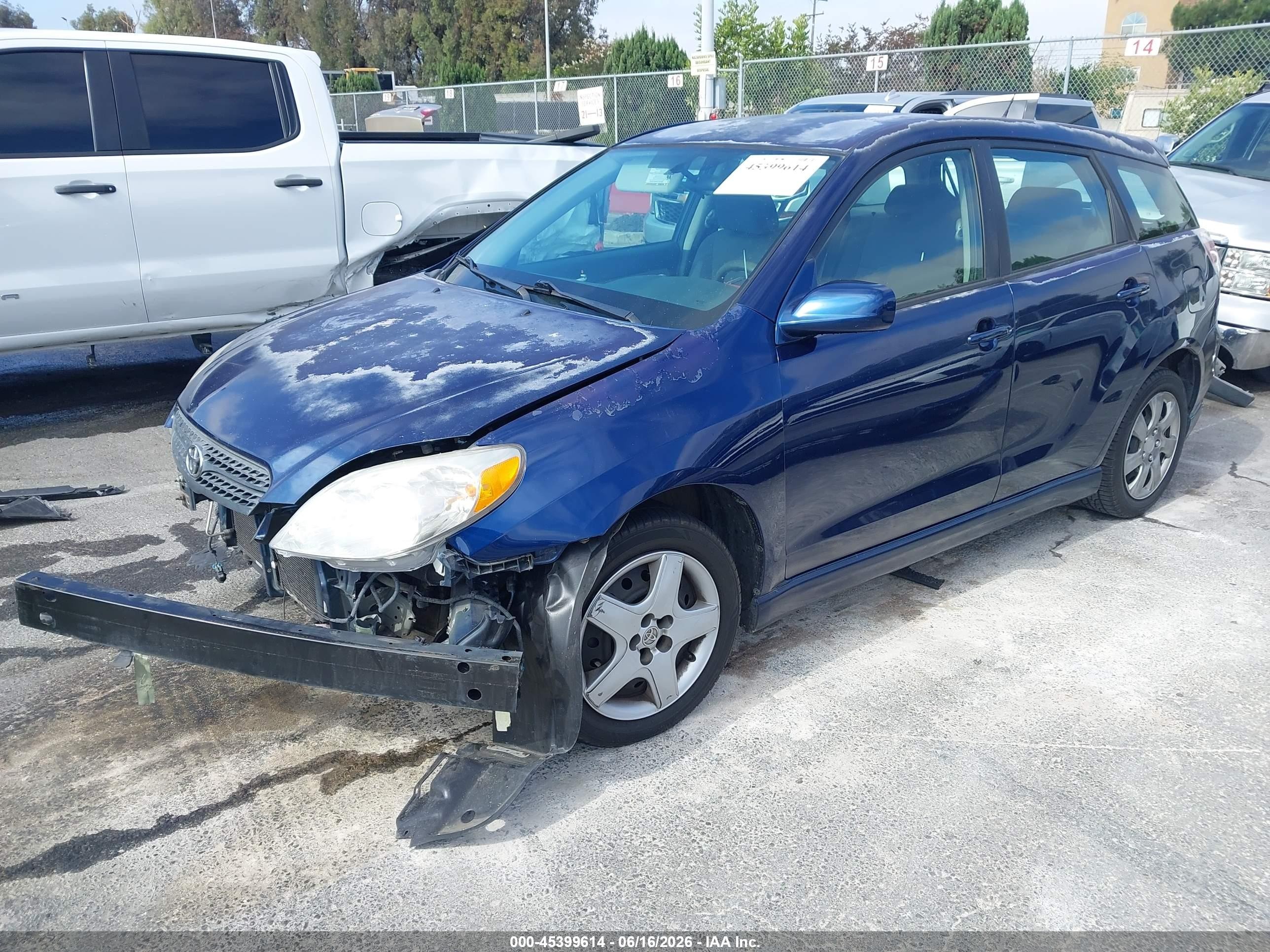 2007 Toyota Matrix VIN 2T1KR32EX7C651936 IAAI salvage auction — Front End, Salvage (California), sold $700 on 2026-07-02 (photo 2)