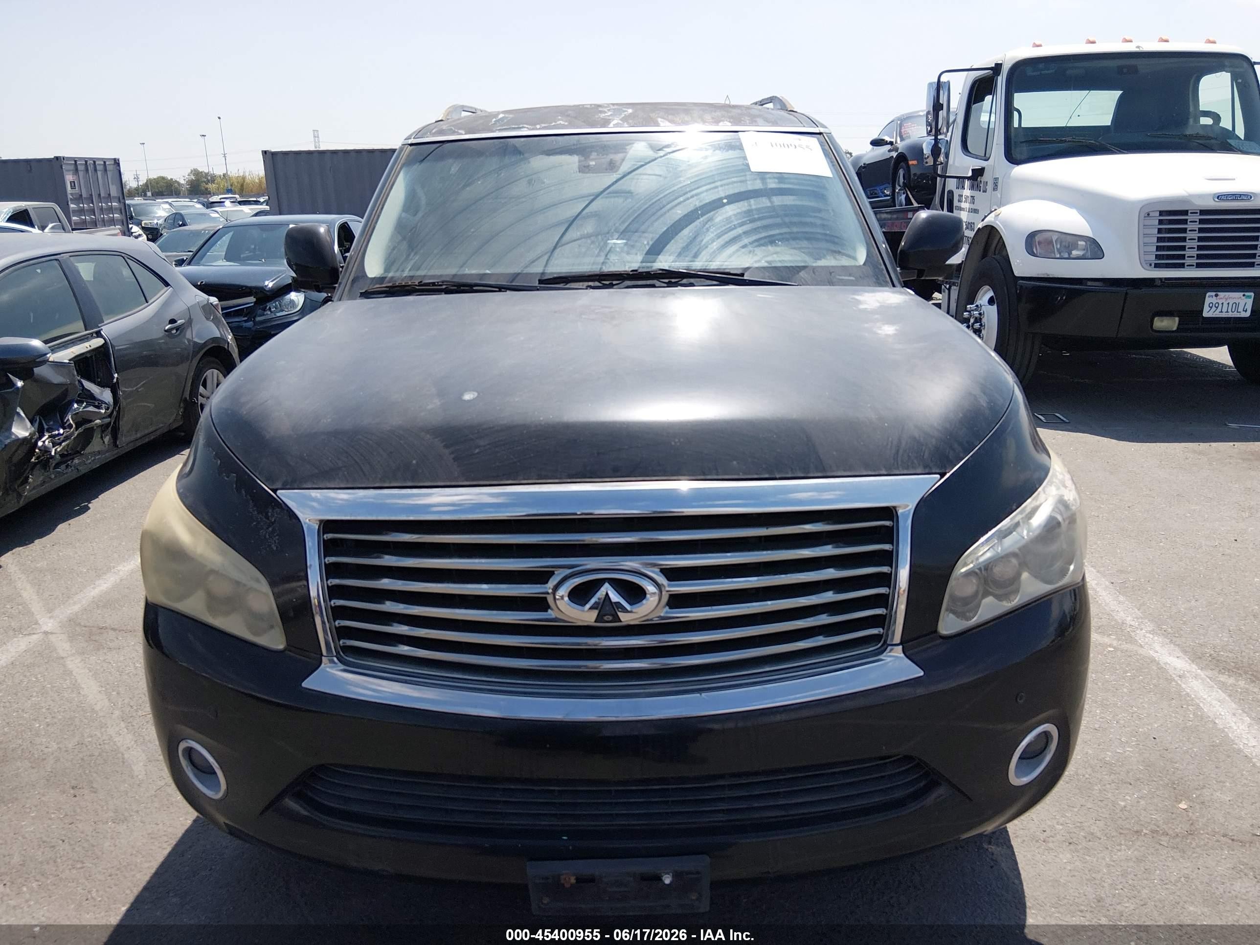 2011 Infiniti QX56 VIN JN8AZ2NC6B9300668 IAAI salvage auction — Suspension, Lien Papers (California), sold $825 on 2026-07-09 (photo 6)