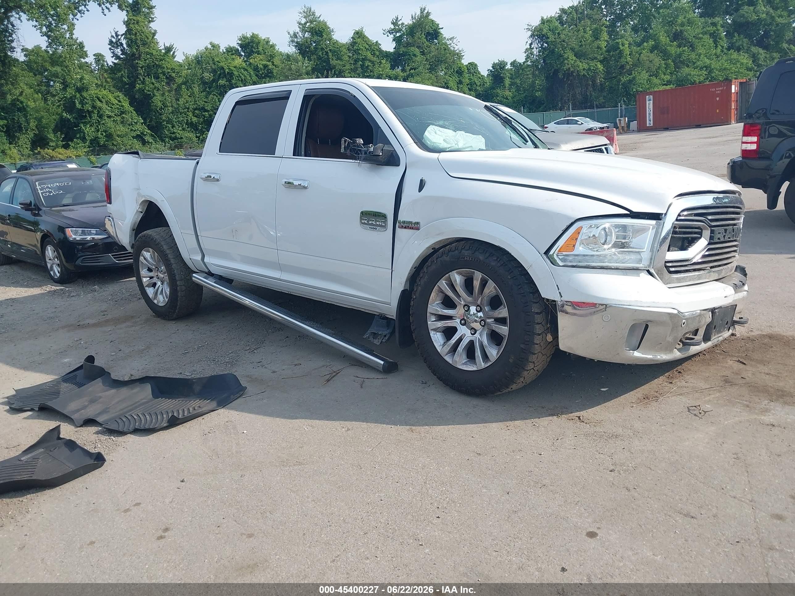 2018 Ram 1500 VIN 1C6RR7PT7JS200294 IAAI salvage auction — Front & Rear, Salvage - Greater Than 75% (Maryland), sold $1,950 on 2026-09-03 (photo 1)