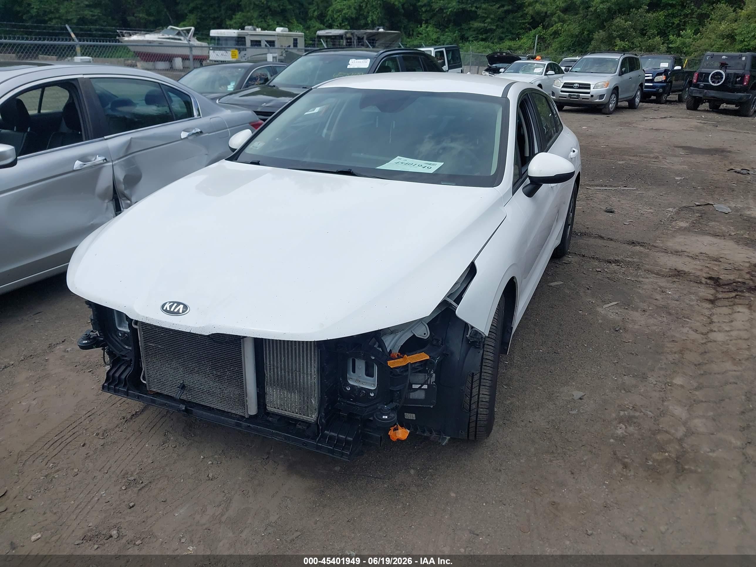 2021 Kia K5 VIN 5XXG14J20MG024063 IAAI salvage auction — Front End, Salvage (Massachusetts), sold $1,875 on 2026-09-08 (photo 2)