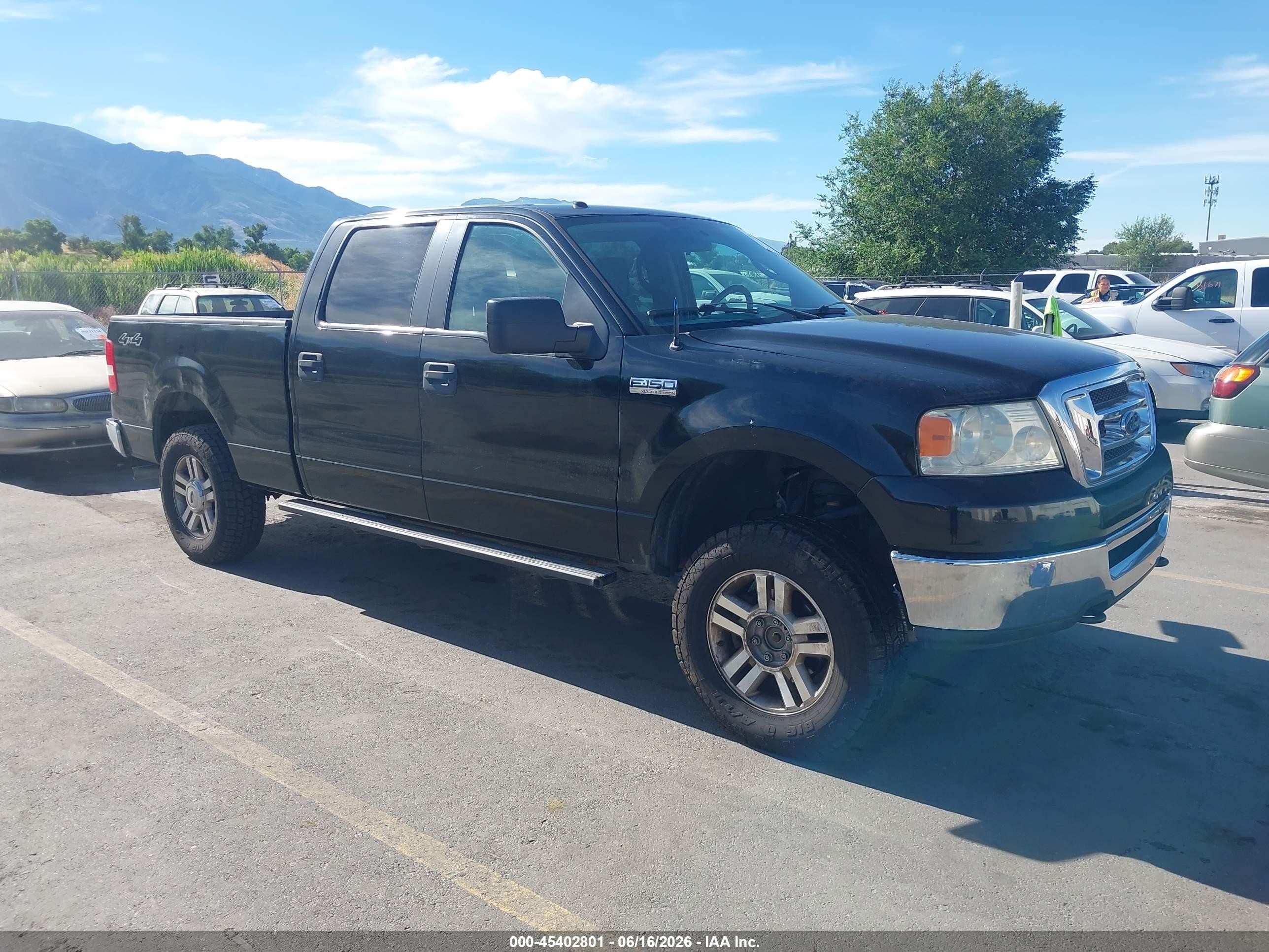 2008 Ford F-150 VIN 1FTPW14V58FB34407 IAAI salvage auction — Normal Wear, Clear (Utah), sold $275 on 2026-07-02 (photo 1)