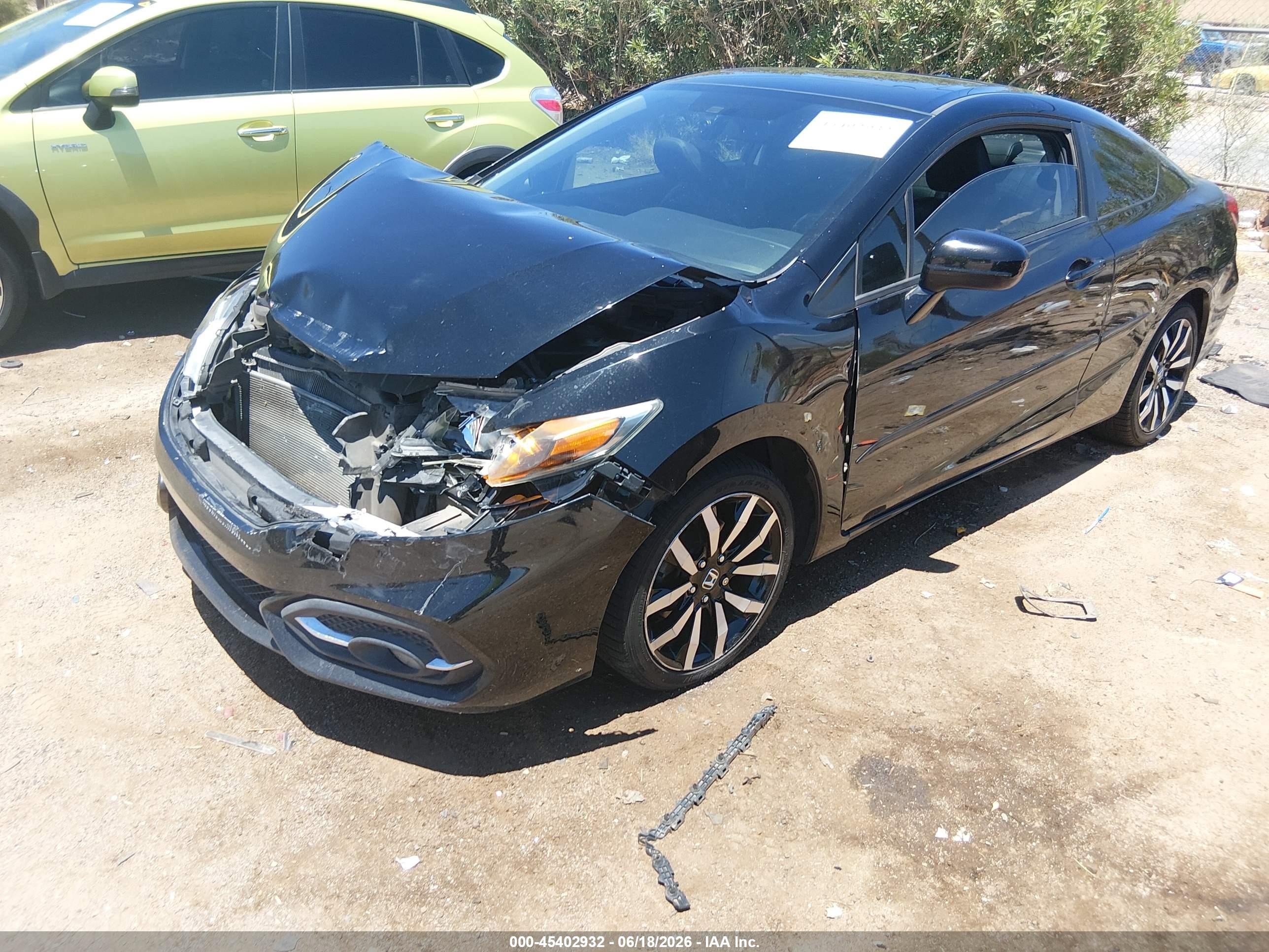 2015 Honda Civic VIN 2HGFG3B09FH529702 IAAI salvage auction — Front End, Salvage (Arizona), sold $1,625 on 2026-07-09 (photo 2)