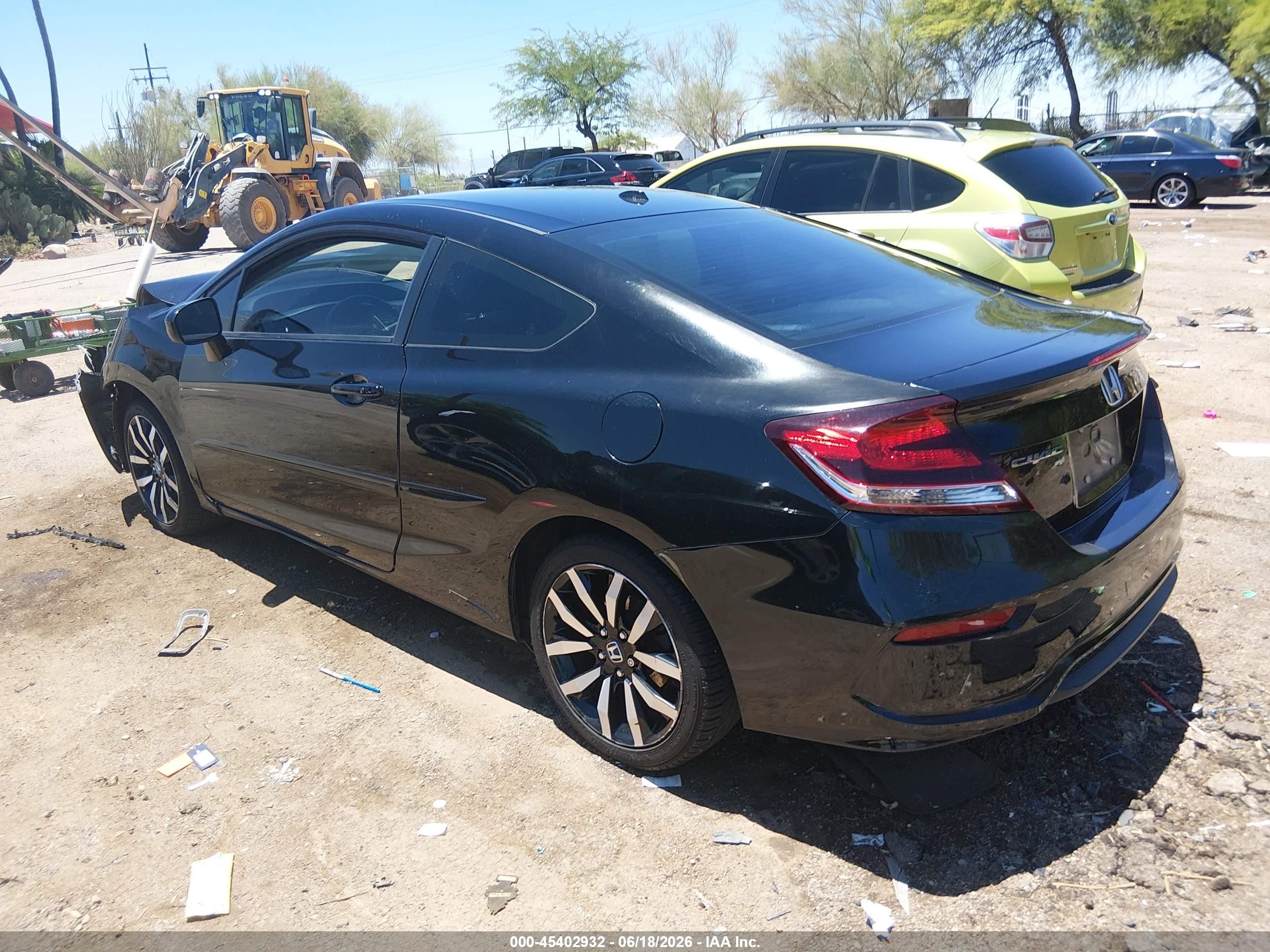 2015 Honda Civic VIN 2HGFG3B09FH529702 IAAI salvage auction — Front End, Salvage (Arizona), sold $1,625 on 2026-07-09 (photo 3)