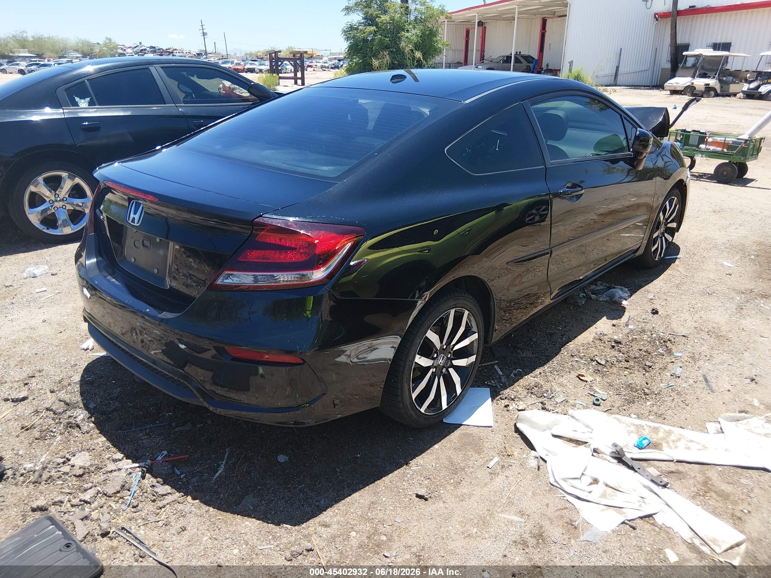2015 Honda Civic VIN 2HGFG3B09FH529702 IAAI salvage auction — Front End, Salvage (Arizona), sold $1,625 on 2026-07-09 (photo 4)
