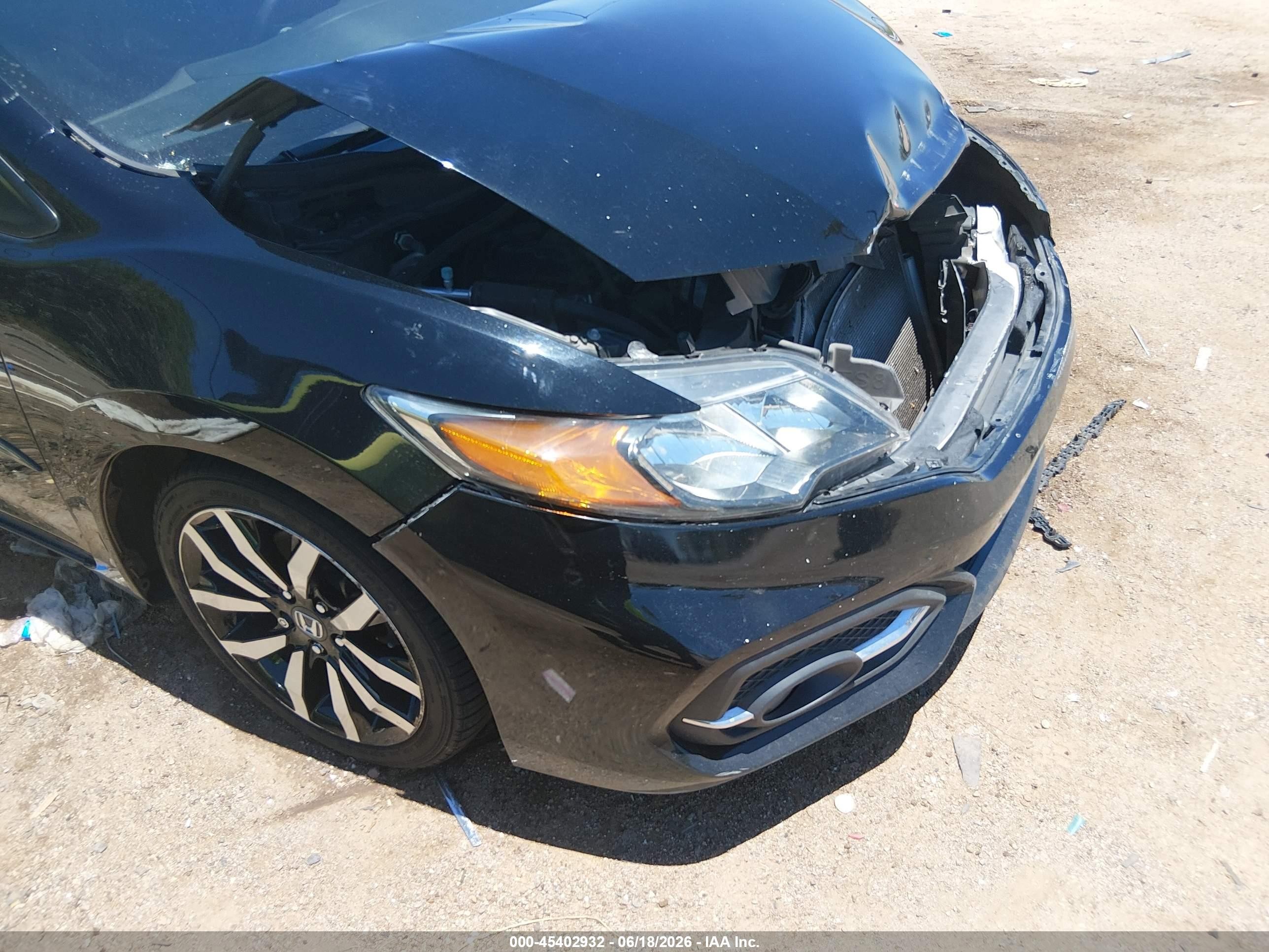2015 Honda Civic VIN 2HGFG3B09FH529702 IAAI salvage auction — Front End, Salvage (Arizona), sold $1,625 on 2026-07-09 (photo 6)