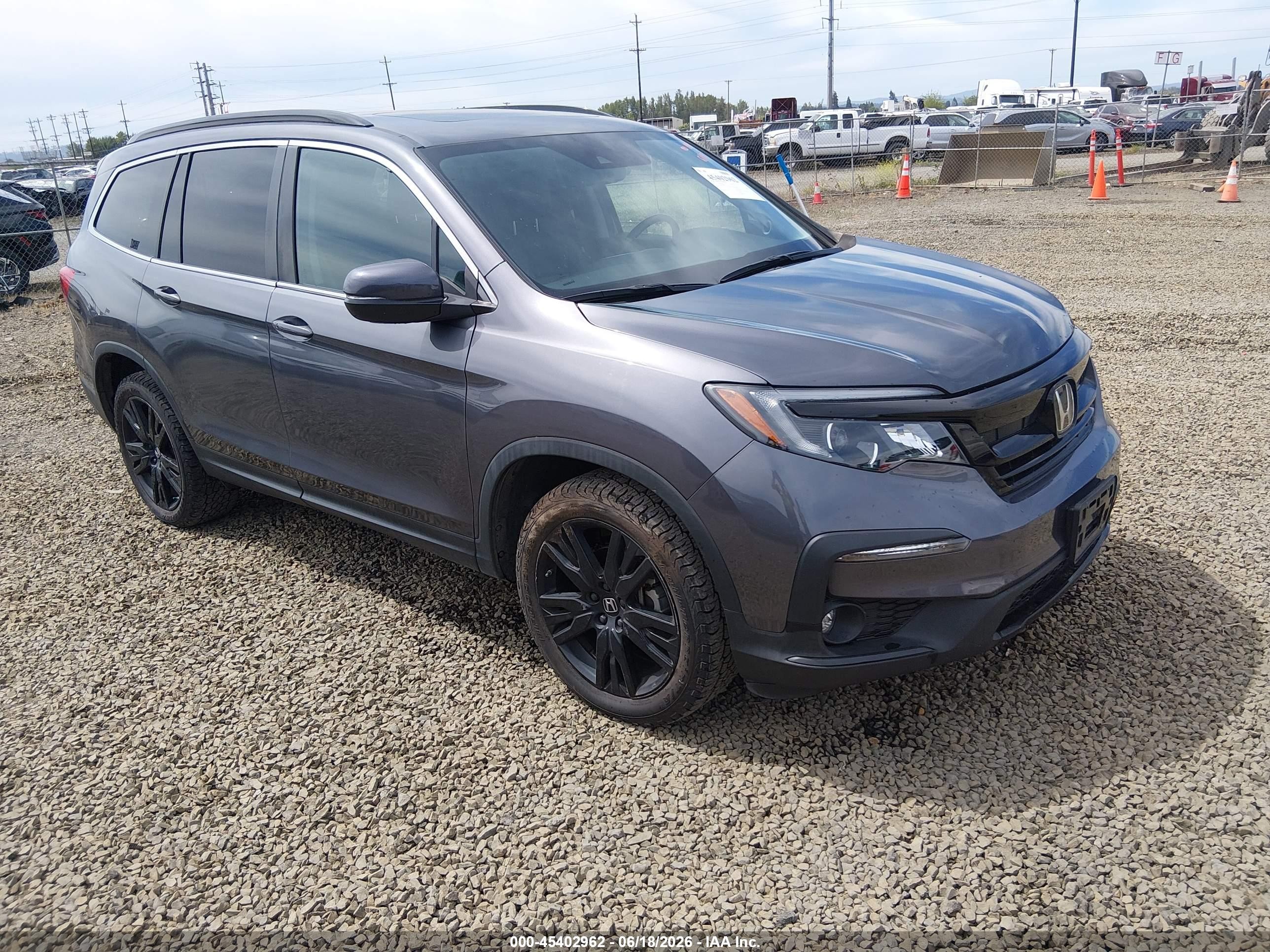 2022 Honda Pilot VIN 5FNYF6H22NB012072 — IAAI salvage auction photo