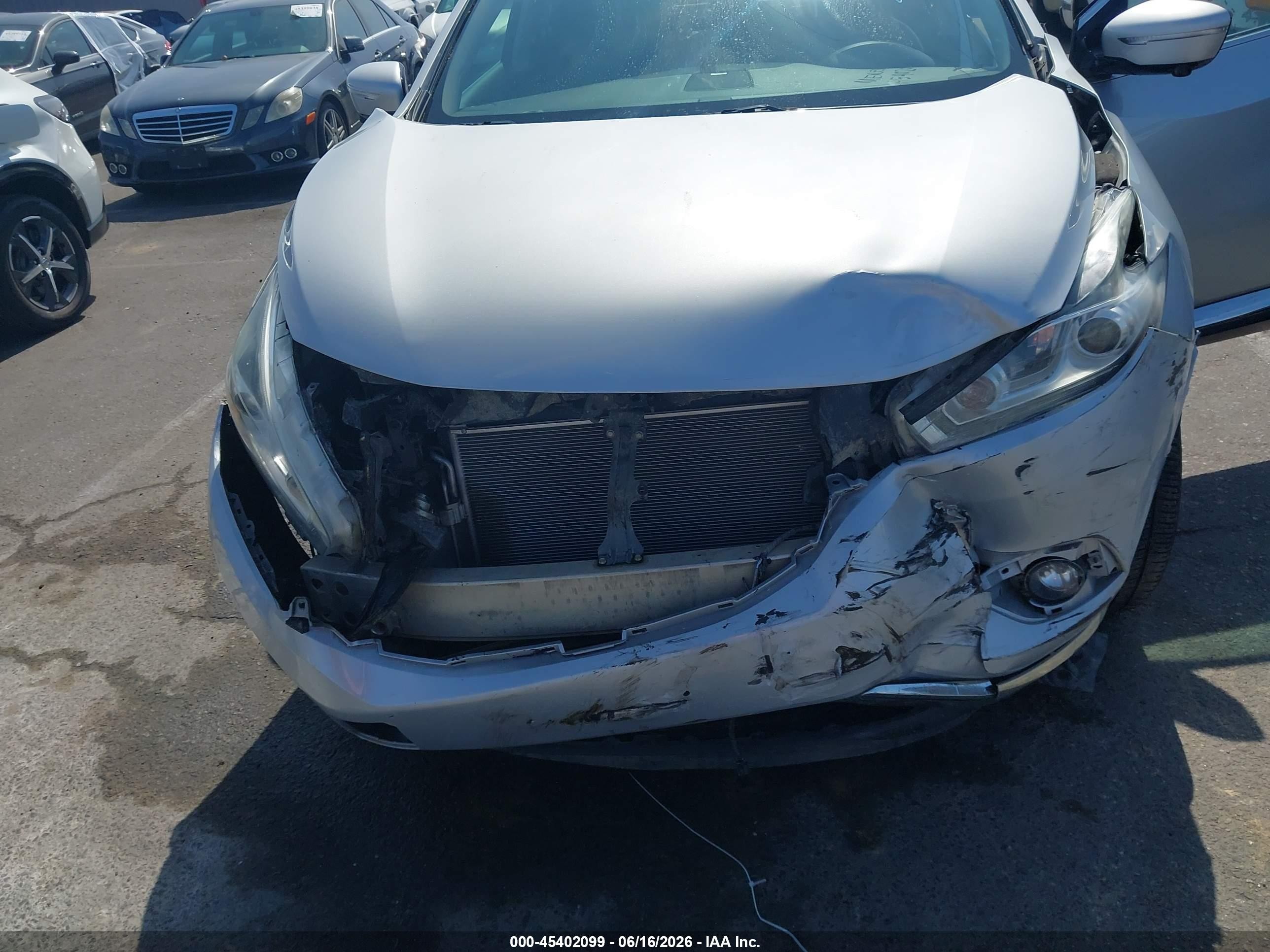 2015 Nissan Murano VIN 5N1AZ2MG9FN233881 IAAI salvage auction — Front End, Salvage (California), sold $1,775 on 2026-07-07 (photo 6)