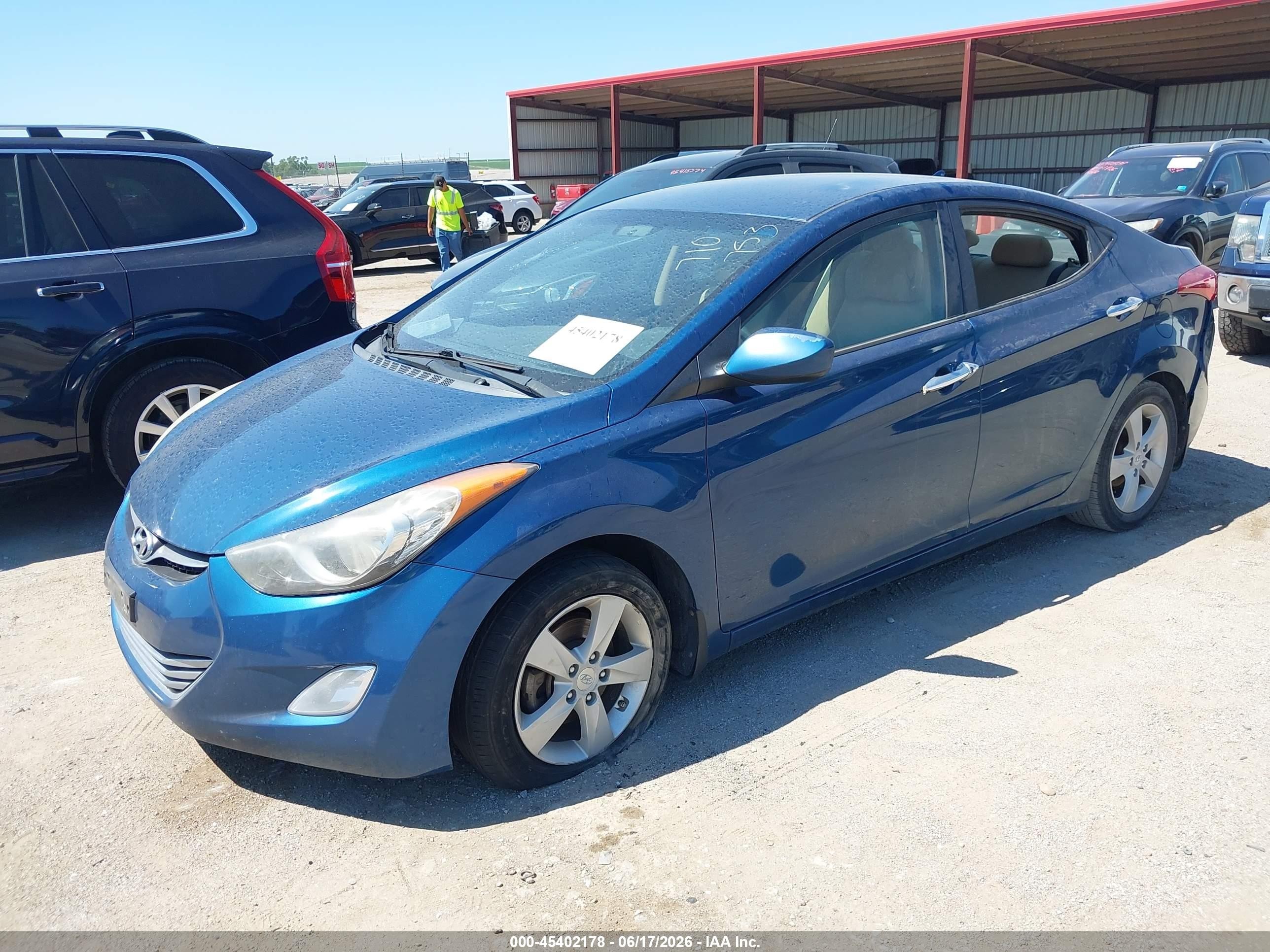 2013 Hyundai Elantra VIN KMHDH4AE0DU990184 IAAI salvage auction — Rear End, Certificate Of Title (Nebraska), sold $775 on 2026-07-12 (photo 2)