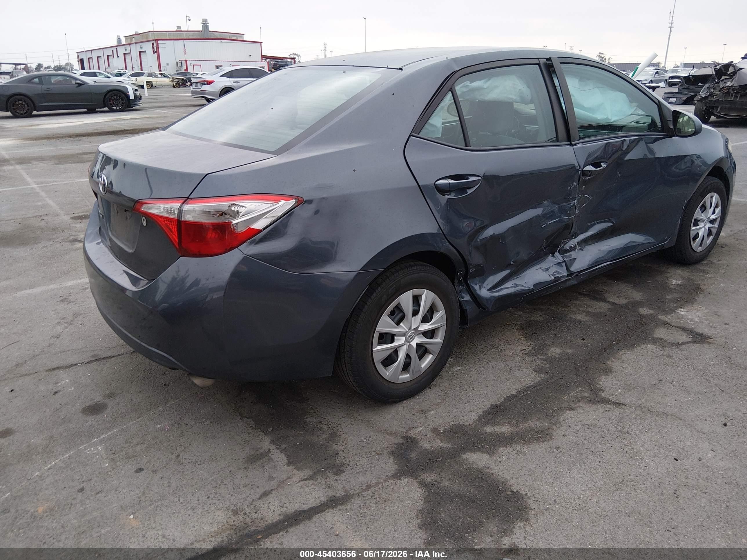 2016 Toyota Corolla VIN 5YFBURHE0GP546962 IAAI salvage auction — Side, Salvage (California), sold $2,925 on 2026-07-05 (photo 4)