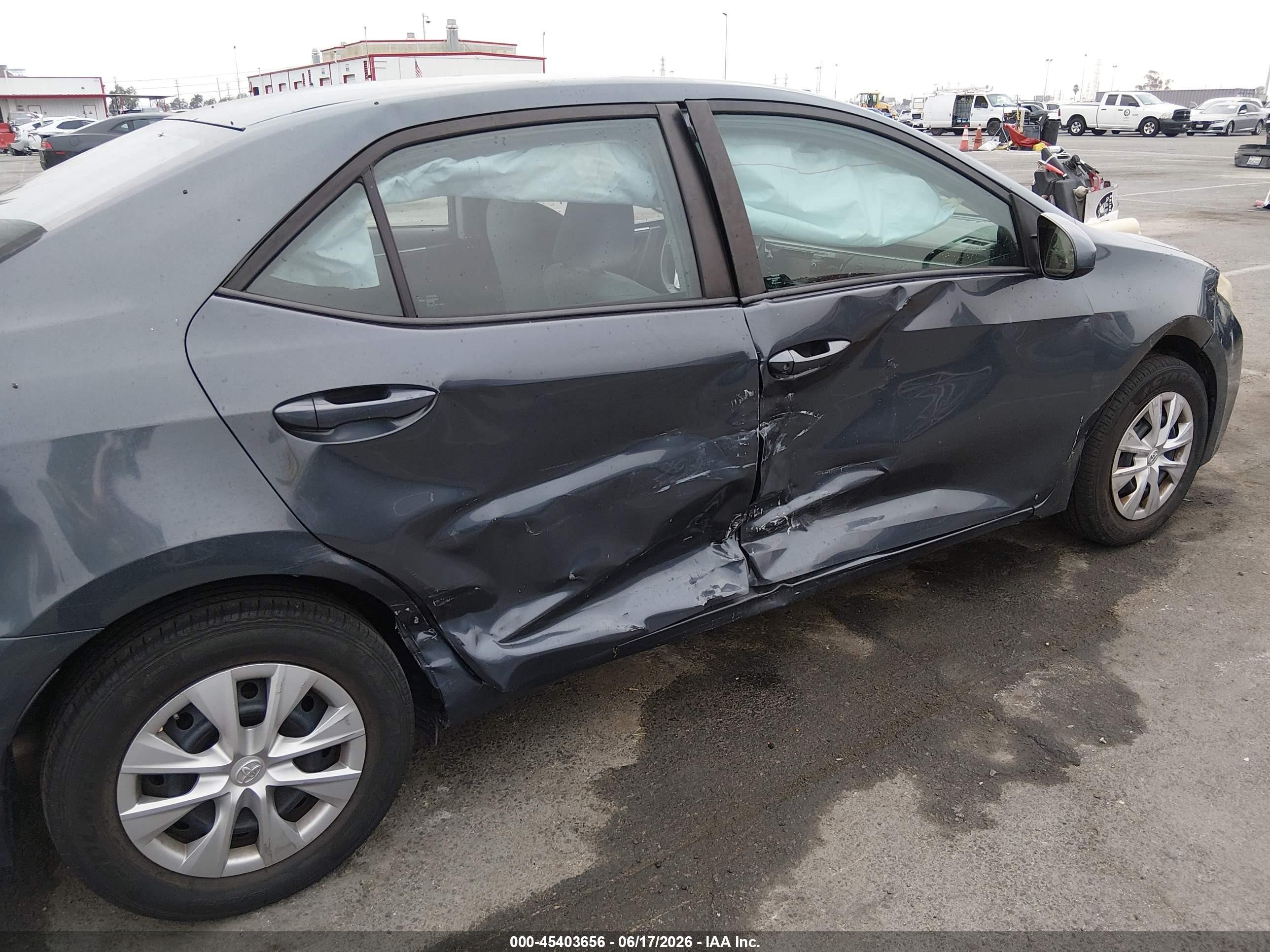2016 Toyota Corolla VIN 5YFBURHE0GP546962 IAAI salvage auction — Side, Salvage (California), sold $2,925 on 2026-07-05 (photo 6)