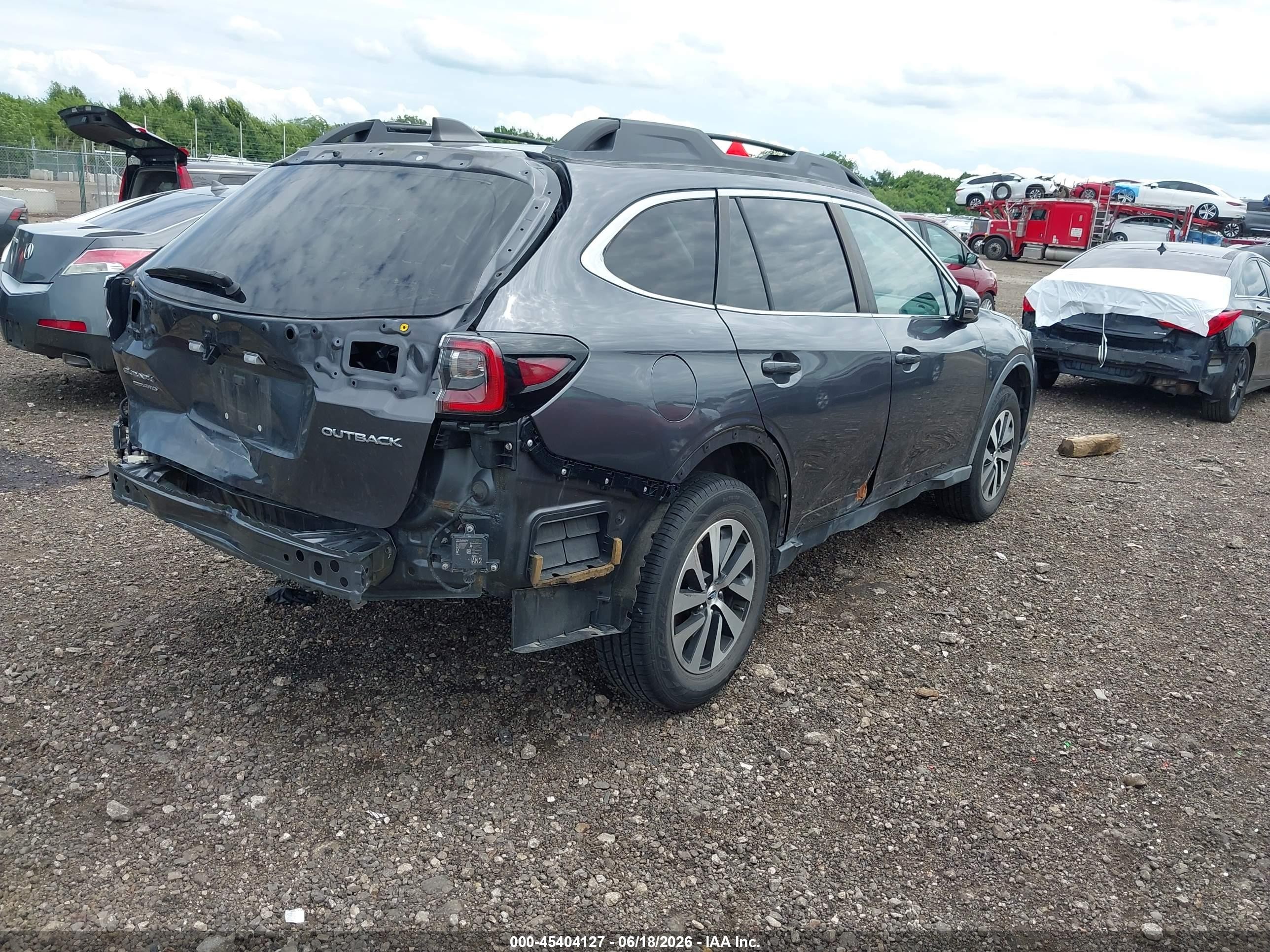 2020 Subaru Outback VIN 4S4BTACC7L3182368 IAAI salvage auction — Rear End, Salvage (Ohio), sold $4,300 on 2026-07-10 (photo 4)
