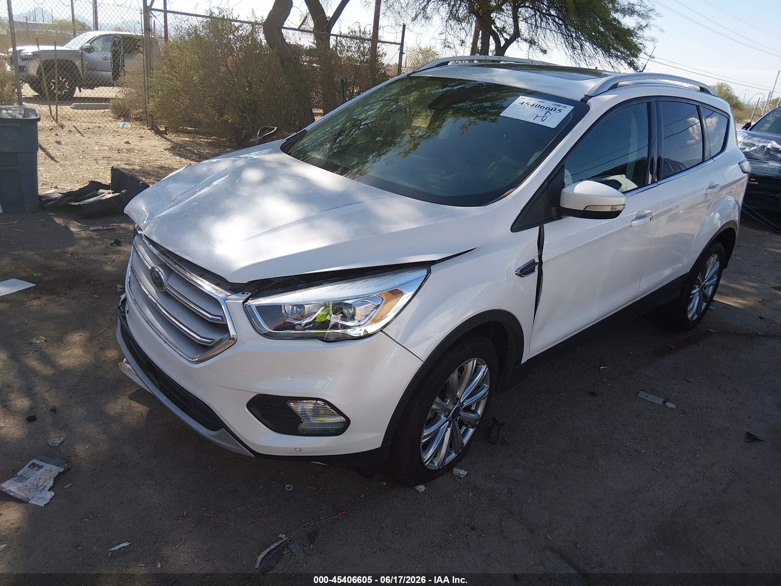 2018 Ford Escape VIN 1FMCU9J99JUD04940 IAAI salvage auction — Front End, Salvage (Arizona), sold $3,000 on 2026-07-09 (photo 2)