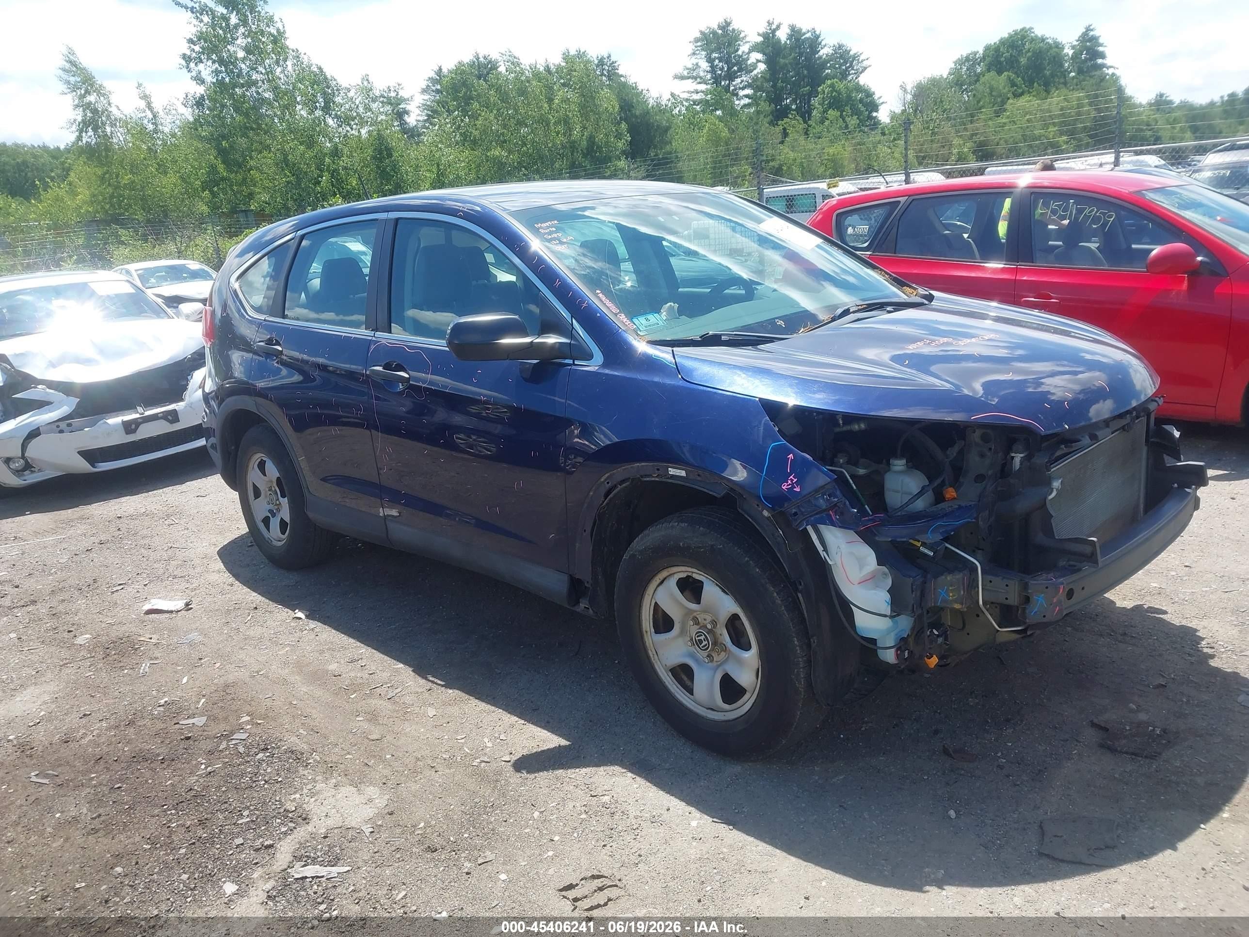 2015 Honda CR-V VIN 5J6RM4H32FL094580 IAAI salvage auction — Front End, Clear (Massachusetts), sold $3,200 on 2026-07-12 (photo 1)