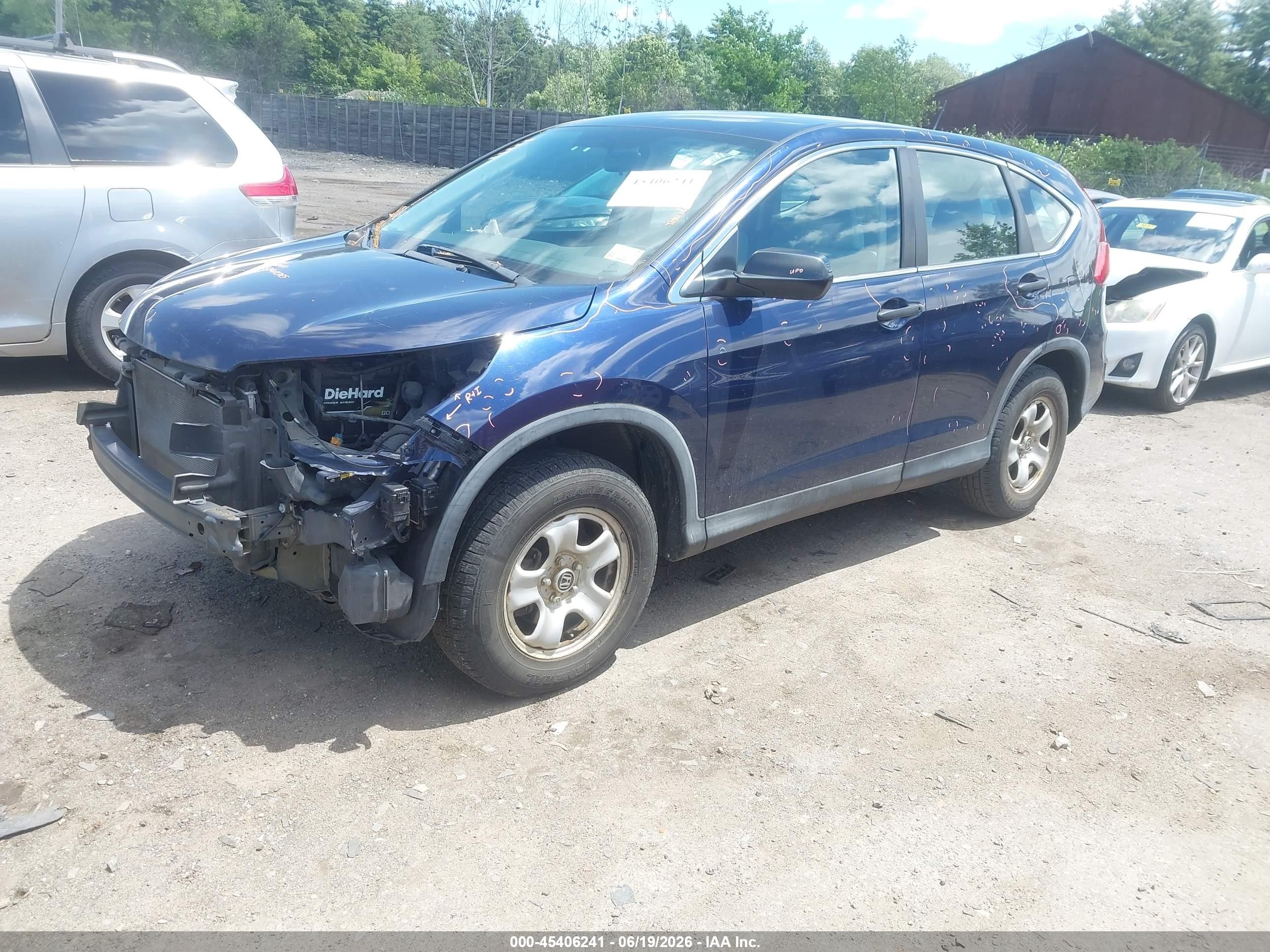 2015 Honda CR-V VIN 5J6RM4H32FL094580 IAAI salvage auction — Front End, Clear (Massachusetts), sold $3,200 on 2026-07-12 (photo 2)
