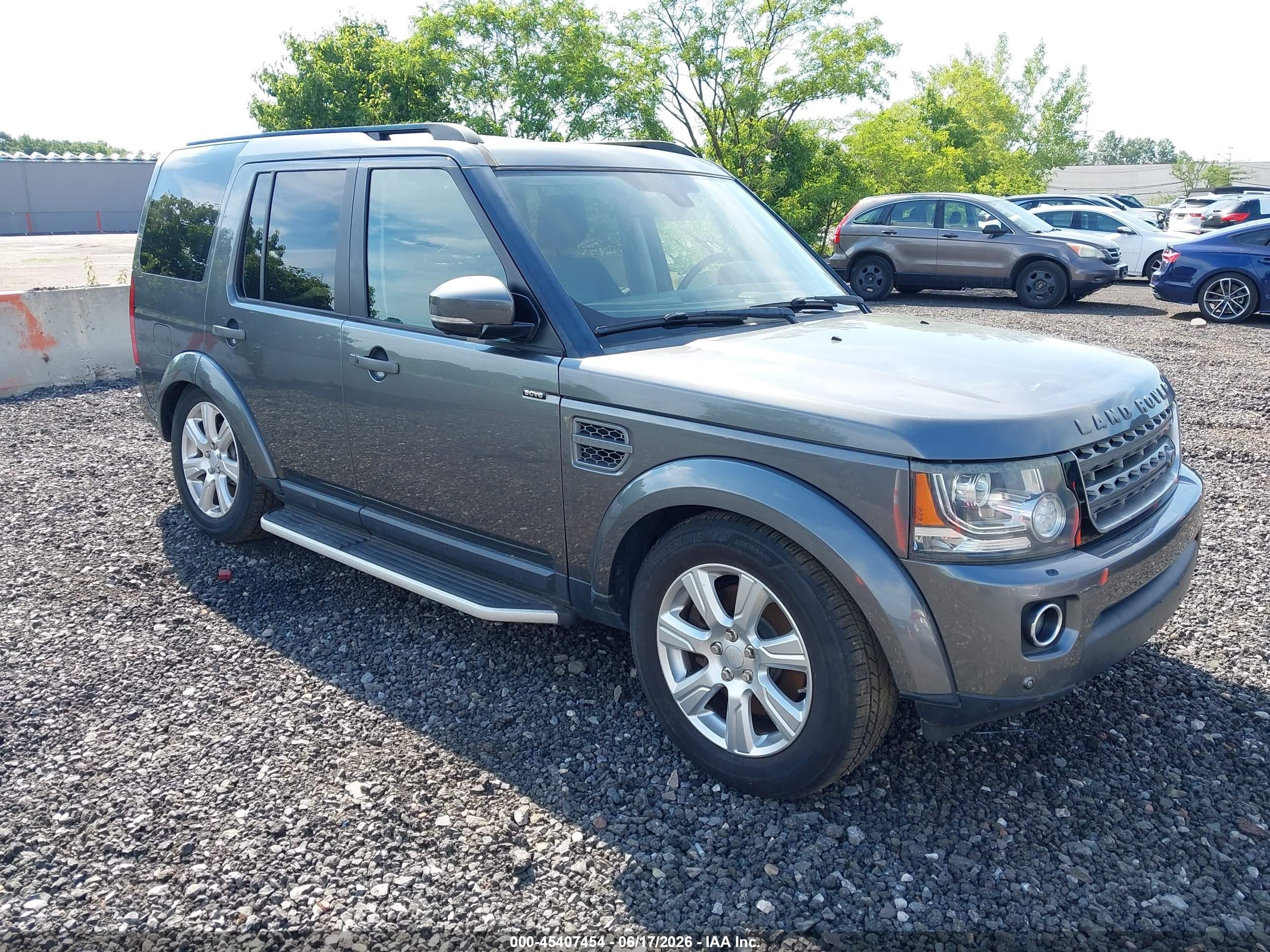 2016 Land Rover LR4 VIN SALAG2V68GA788726 IAAI salvage auction — Normal Wear, Clear (New York), sold $650 on 2026-06-30 (photo 1)