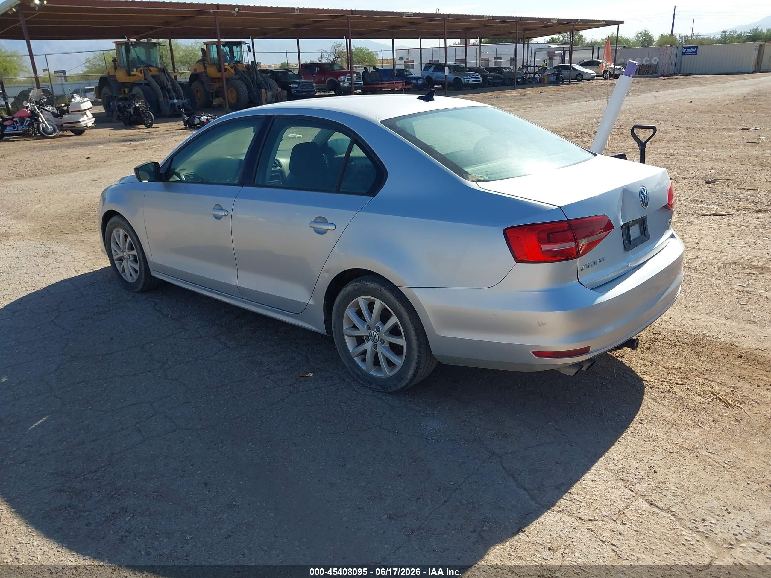 2015 Volkswagen Jetta VIN 3VWD17AJ4FM341547 IAAI salvage auction — Normal Wear, Clear-Dealer Only (Arizona), sold $625 on 2026-07-02 (photo 3)