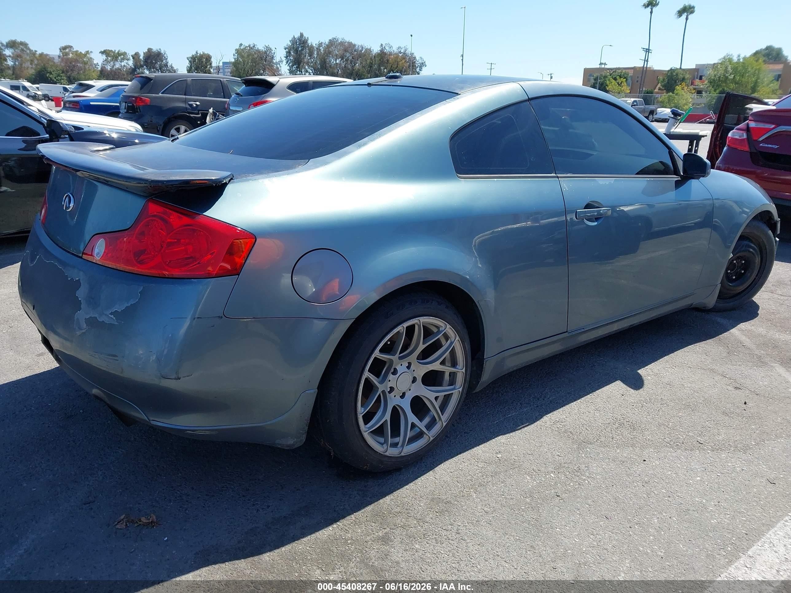2005 Infiniti G35 VIN JNKCV54E45M415967 IAAI salvage auction — Normal Wear, Salvage (California), sold $650 on 2026-07-09 (photo 4)