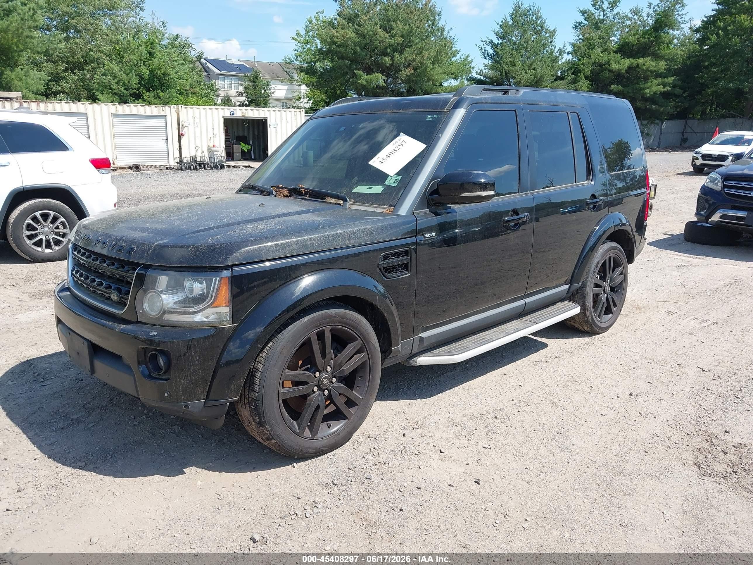 2015 Land Rover LR4 VIN SALAG2V6XFA750770 IAAI salvage auction — Normal Wear, Clear (New Jersey), sold $1,100 on 2026-06-30 (photo 2)