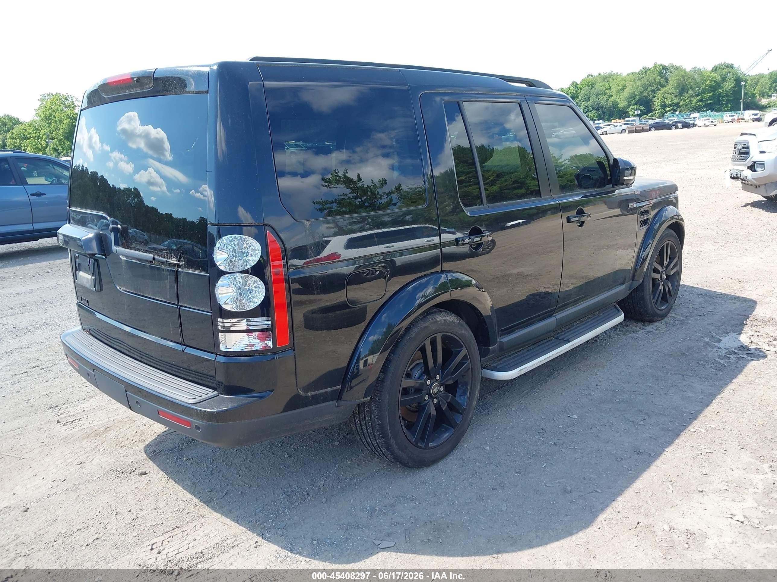2015 Land Rover LR4 VIN SALAG2V6XFA750770 IAAI salvage auction — Normal Wear, Clear (New Jersey), sold $1,100 on 2026-06-30 (photo 4)