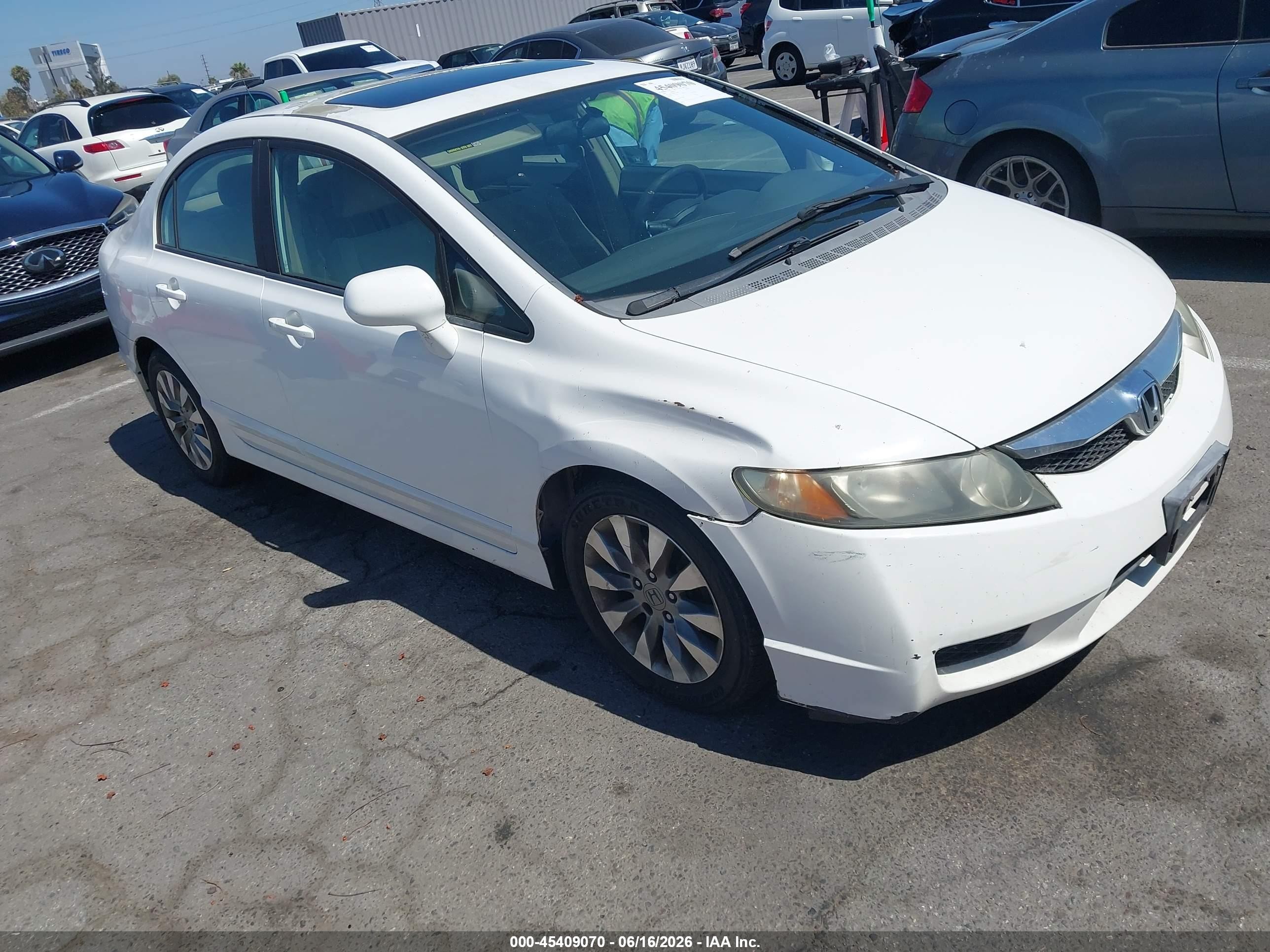 2009 Honda Civic VIN 19XFA16819E035869 IAAI salvage auction — Normal Wear, Clear - Dealer Only (California), sold $1,000 on 2026-07-02 (photo 1)