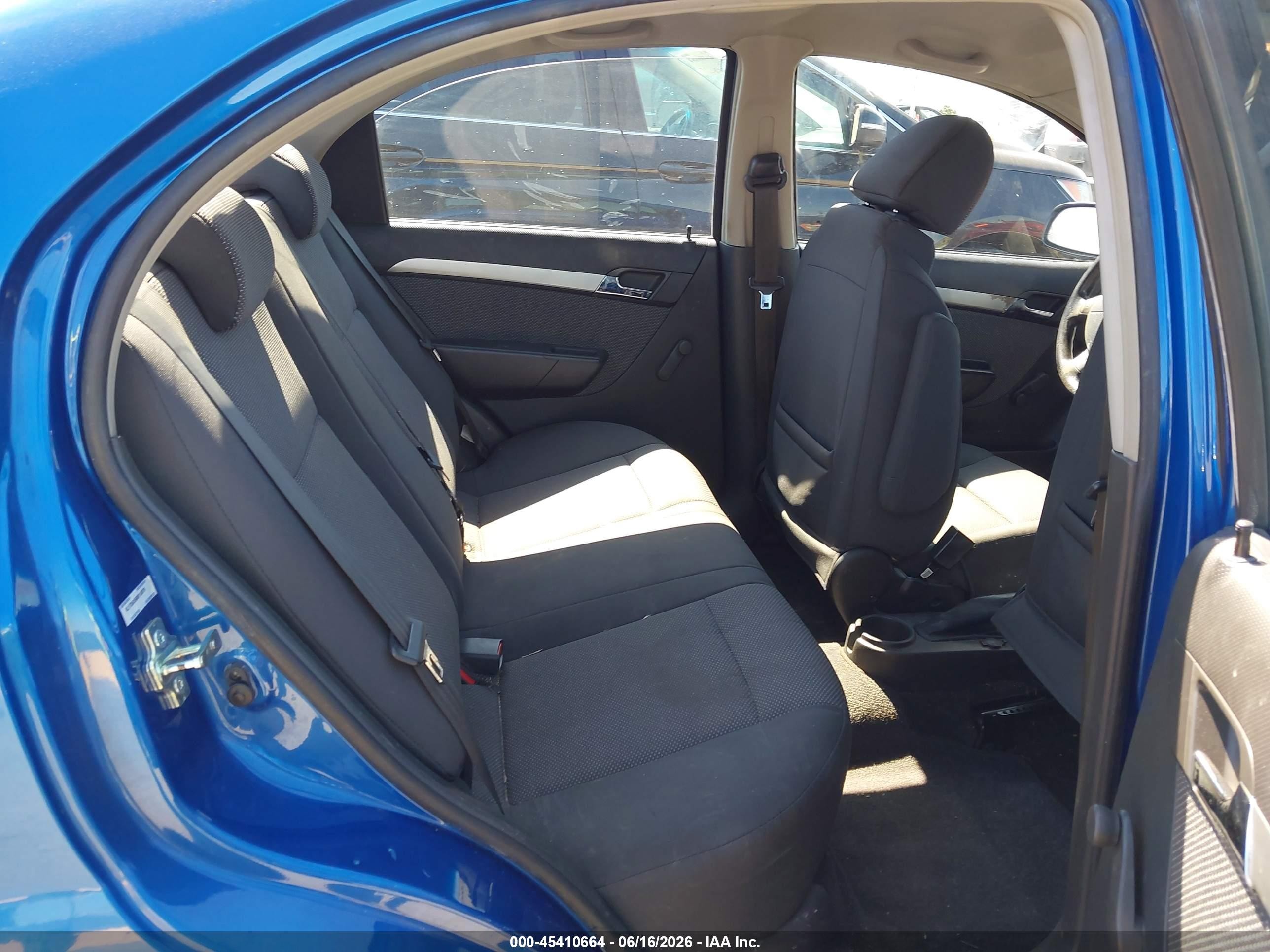 2011 Chevrolet Aveo VIN KL1TD5DE6BB113079 IAAI salvage auction — Normal Wear, Clear - Dealer Only (California), sold $375 on 2026-07-09 (photo 8)