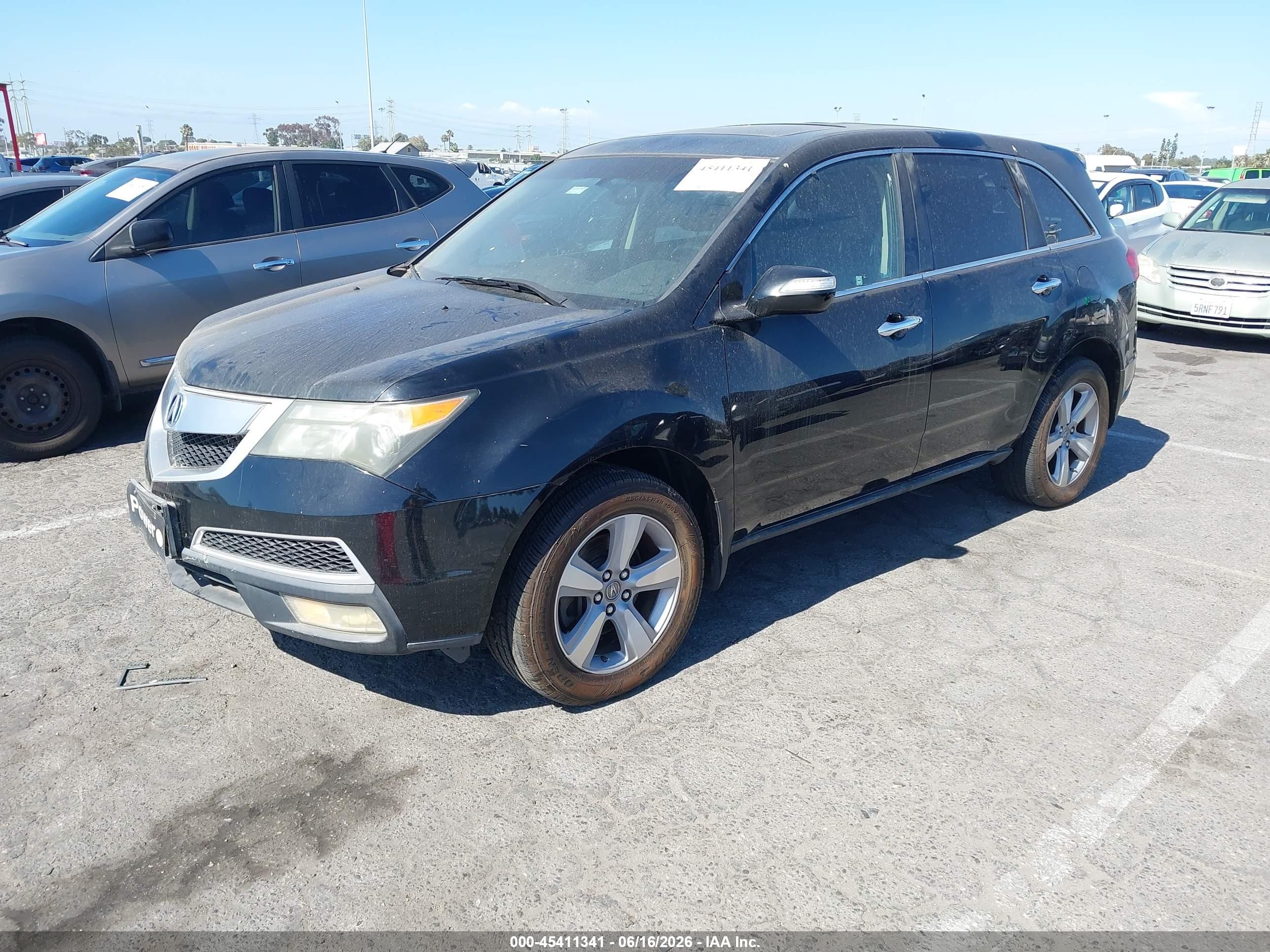 2011 Acura MDX VIN 2HNYD2H44BH546450 IAAI salvage auction — Normal Wear, Clear - Dealer Only (California), sold $1,300 on 2026-07-06 (photo 2)