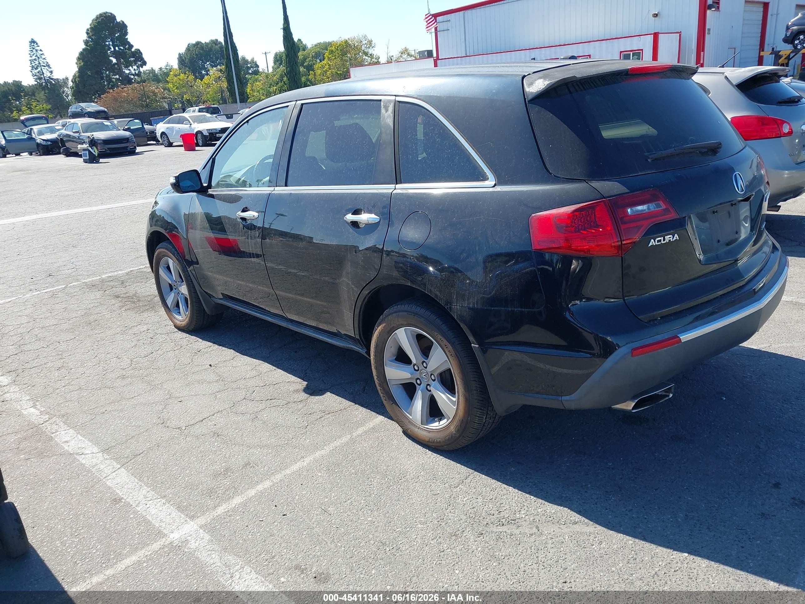 2011 Acura MDX VIN 2HNYD2H44BH546450 IAAI salvage auction — Normal Wear, Clear - Dealer Only (California), sold $1,300 on 2026-07-06 (photo 3)