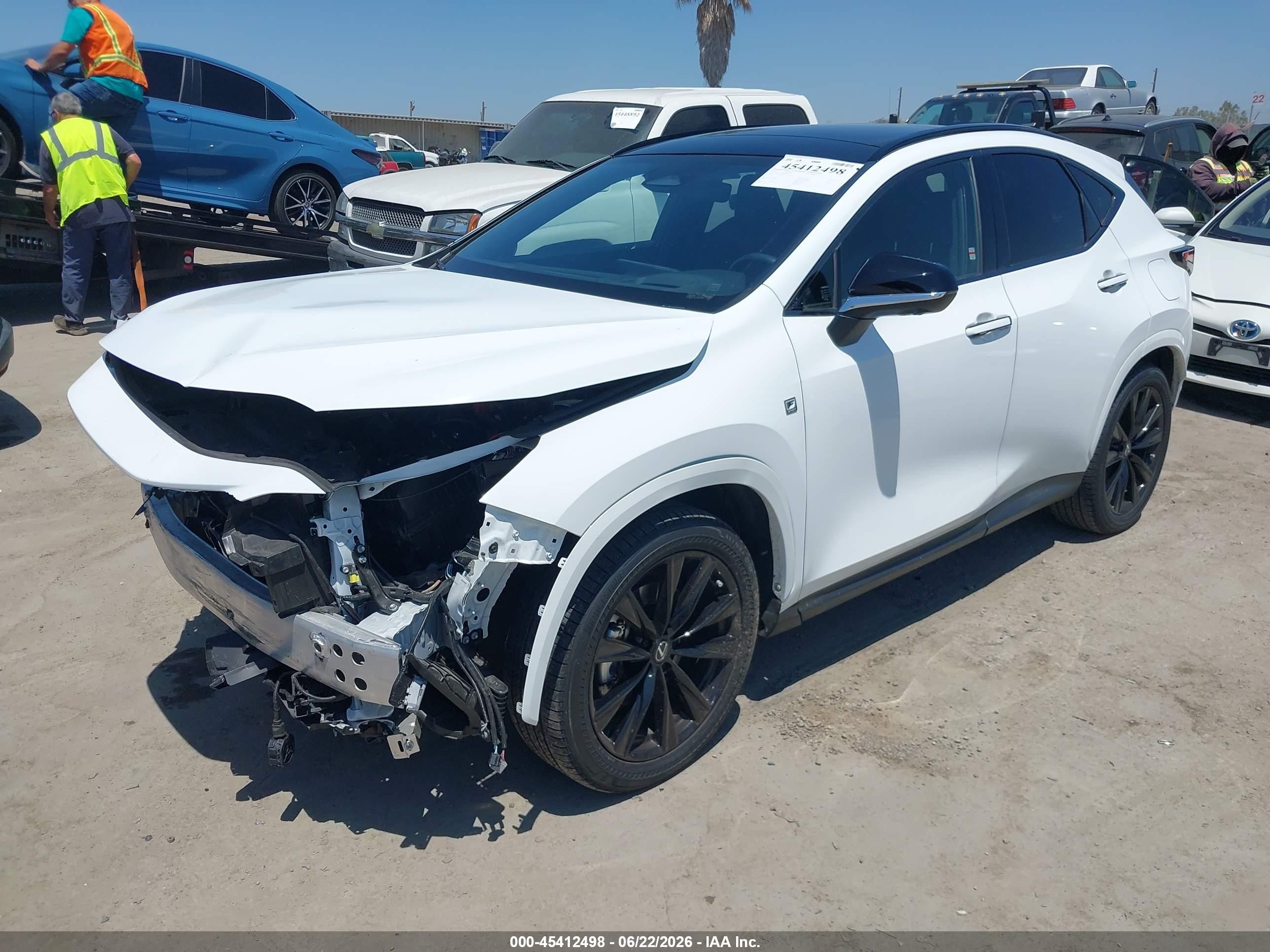 2025 Lexus NX 450h+ VIN JTJKKCFZ4S2056649 IAAI salvage auction — Front End, Salvage (California), sold $22,600 on 2026-08-23 (photo 2)