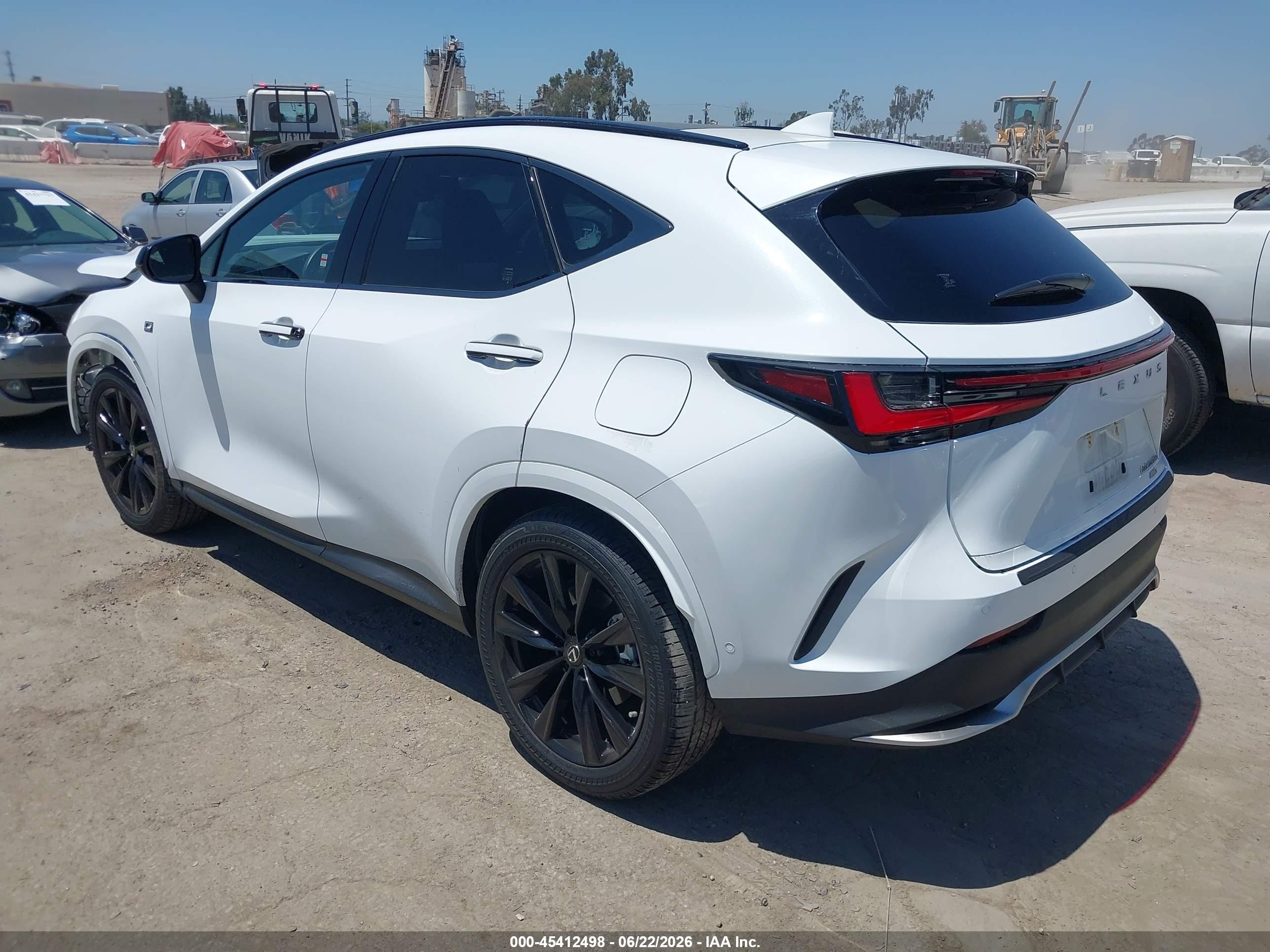 2025 Lexus NX 450h+ VIN JTJKKCFZ4S2056649 IAAI salvage auction — Front End, Salvage (California), sold $22,600 on 2026-08-23 (photo 3)