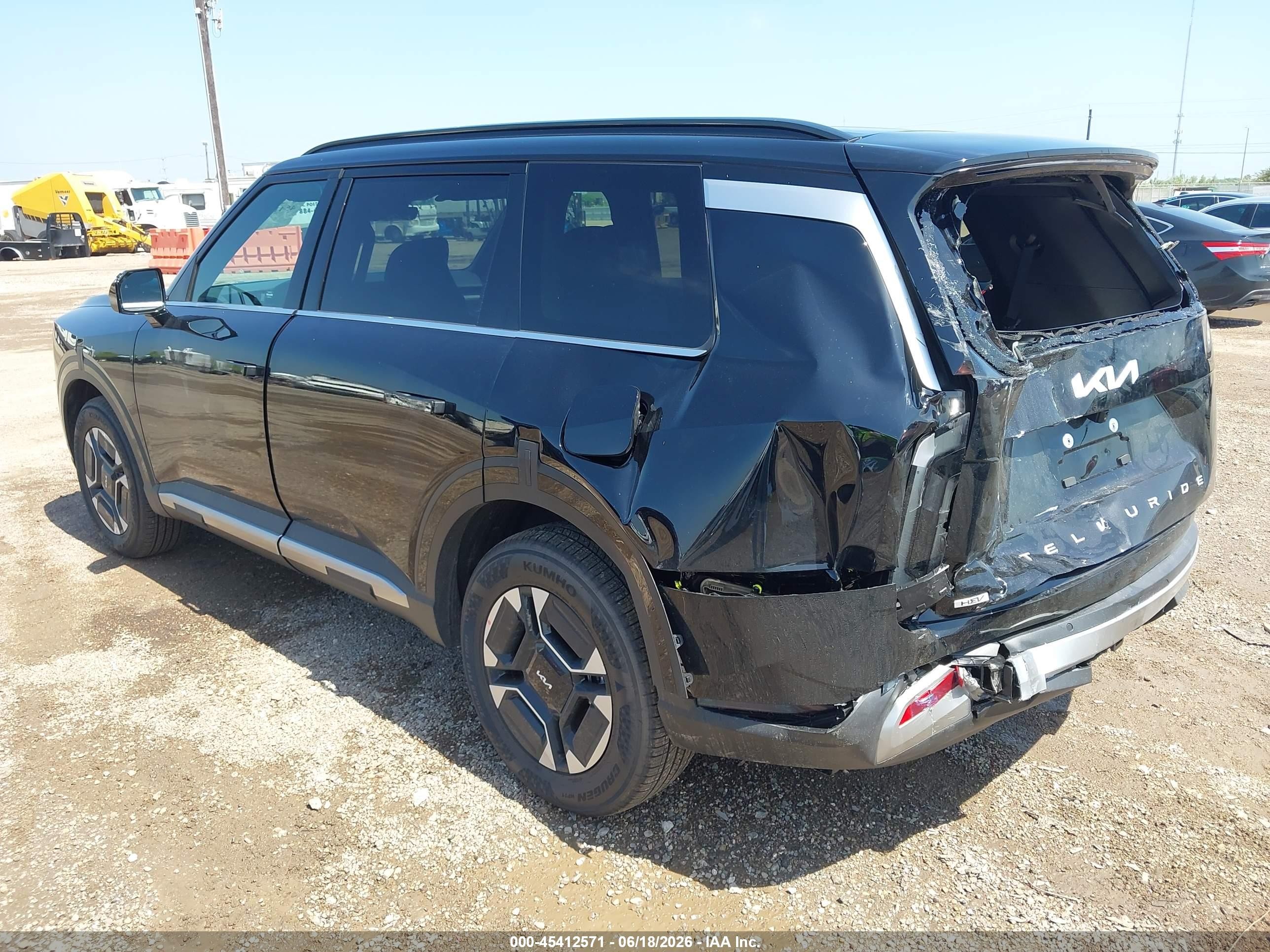 2027 Kia Telluride VIN 5XYPCESA7VG028033 IAAI salvage auction — Rear End, Original (Texas), sold $20,100 on 2026-09-25 (photo 3)
