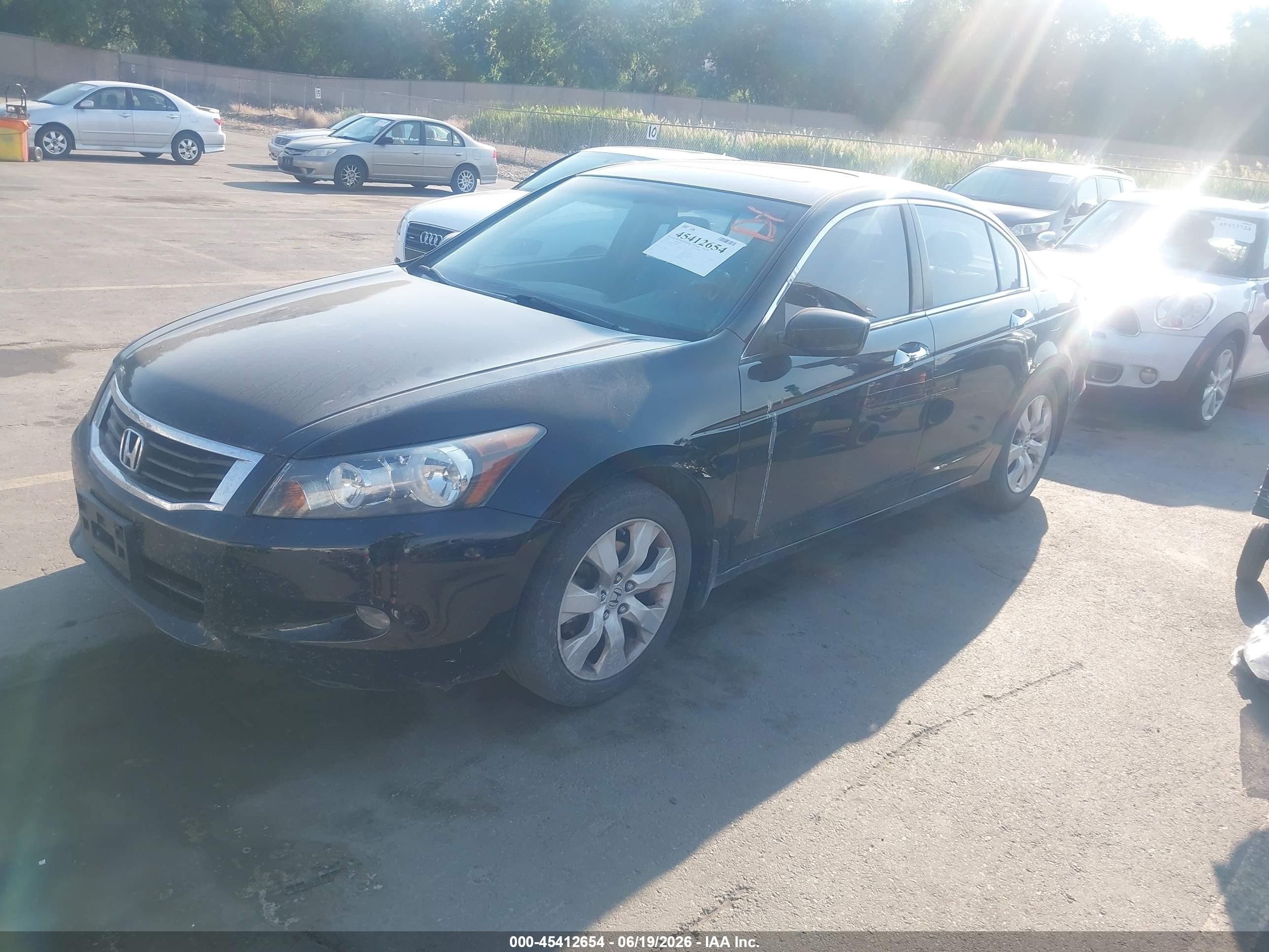 2008 Honda Accord VIN 1HGCP36808A007819 IAAI salvage auction — Front & Rear, Clear (Idaho), sold $575 on 2026-07-09 (photo 2)