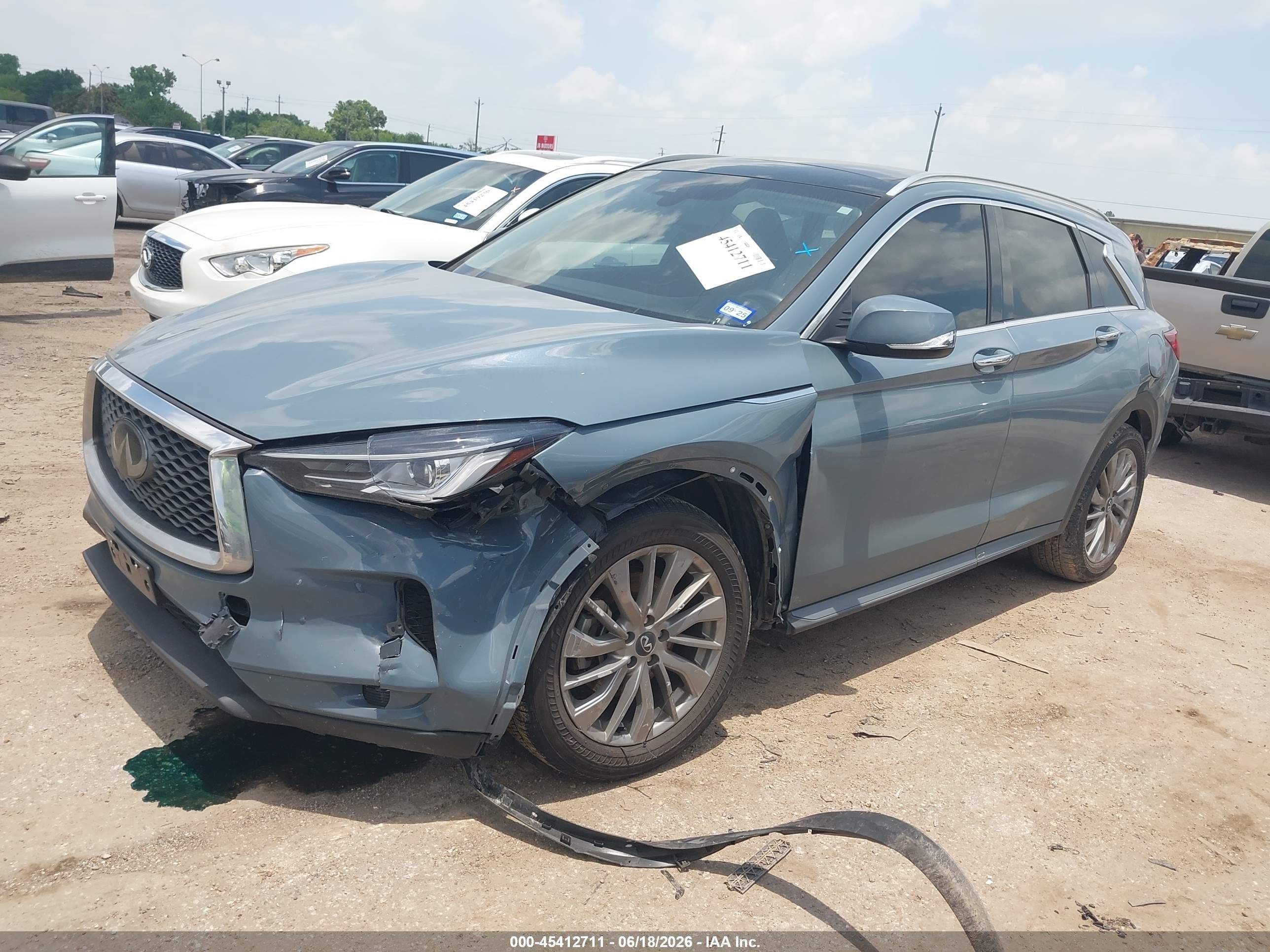 2024 Infiniti Qx50 VIN 3PCAJ5BA4RF101917 IAAI salvage auction — Unknown, Original (Texas), sold $11,075 on 2026-09-04 (photo 2)