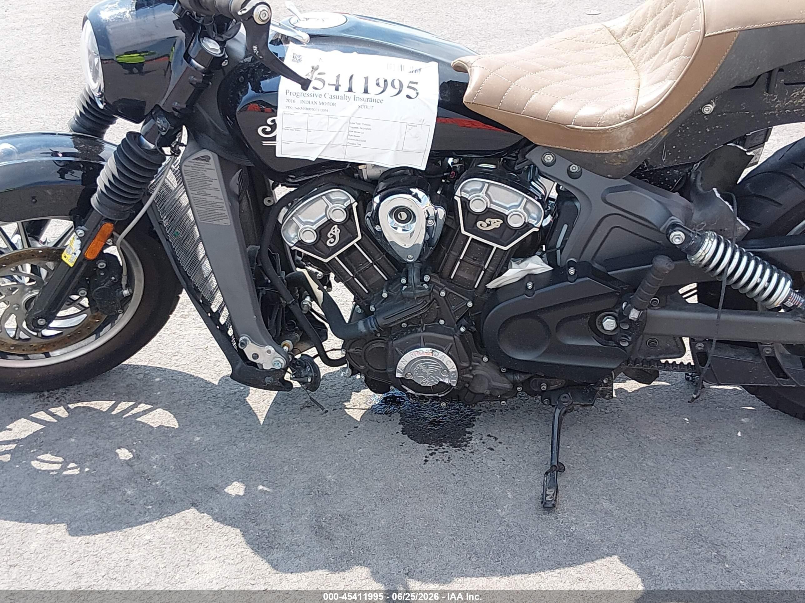 2016 Indian Motorcycle Co. SCOUT VIN 56KMSB007G3113034 IAAI salvage auction — All Over, Salvage (Missouri), sold $25 on 2026-08-04 (photo 9)