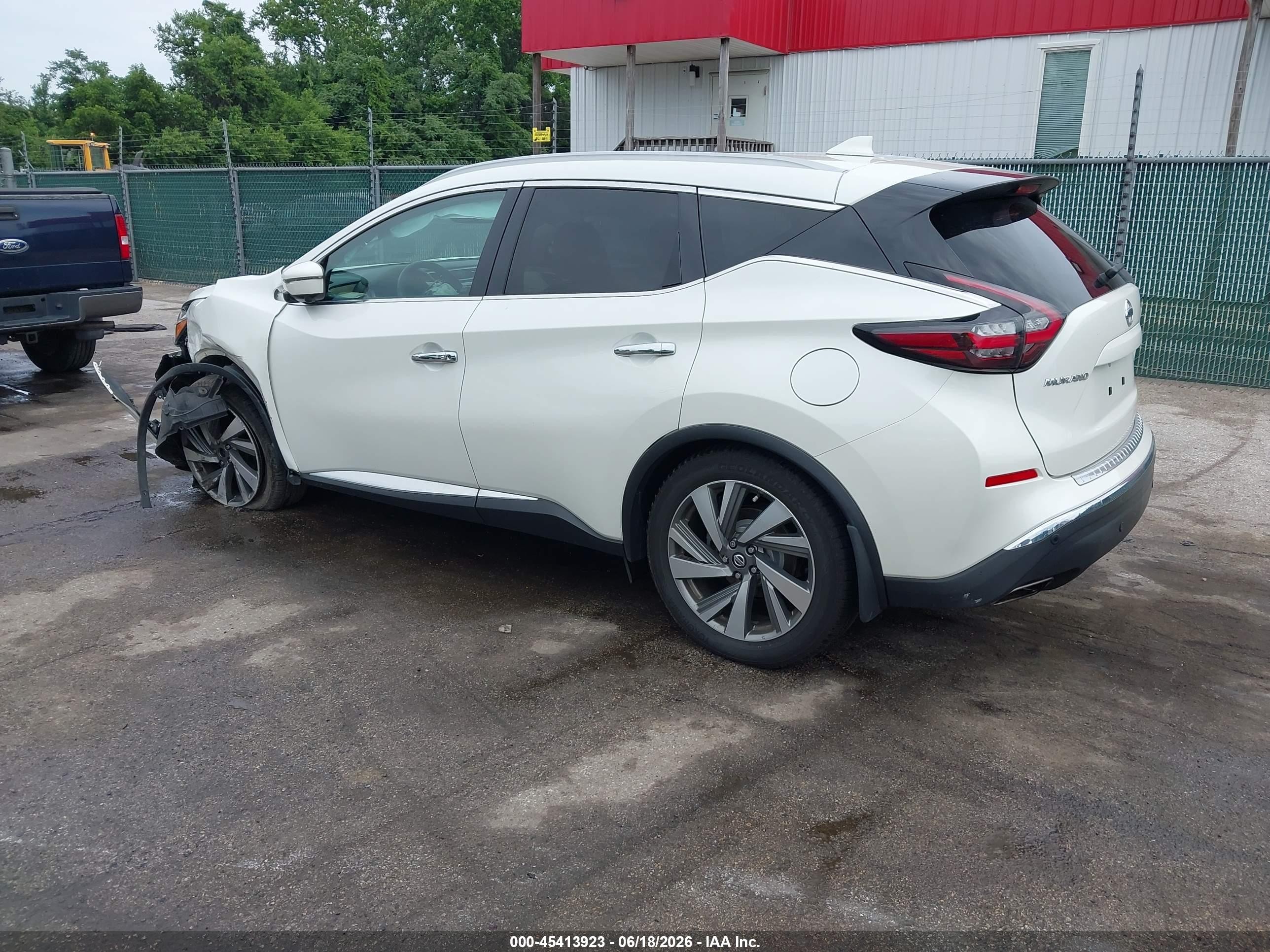 2019 Nissan Murano VIN 5N1AZ2MSXKN152516 IAAI salvage auction — Front End, Salvage - Greater Than 75% (Maryland), sold $2,850 on 2026-07-11 (photo 3)