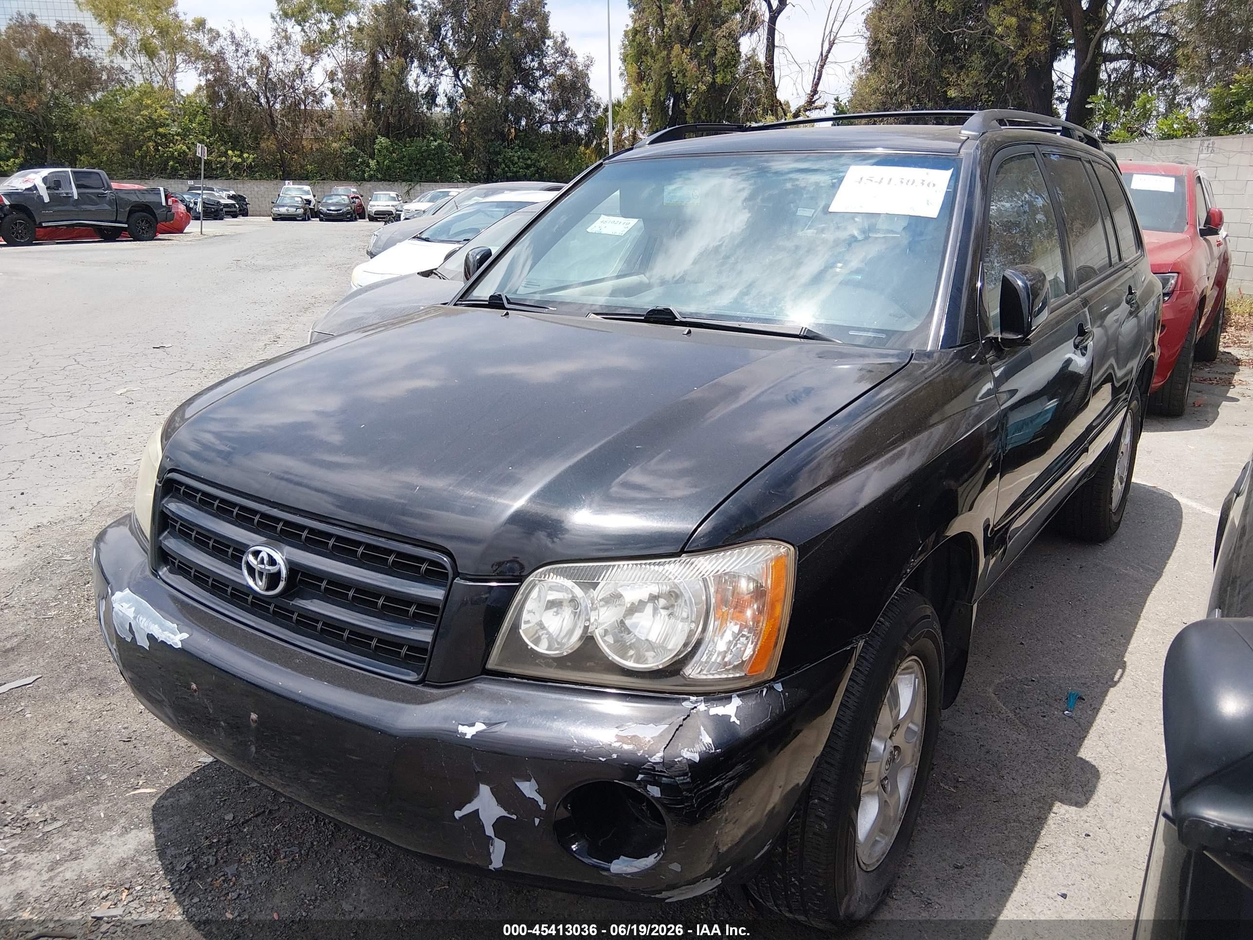 2003 Toyota Highlander VIN JTEGF21A830091132 IAAI salvage auction — Normal Wear, Clear - Dealer Only (California), sold $875 on 2026-07-06 (photo 2)