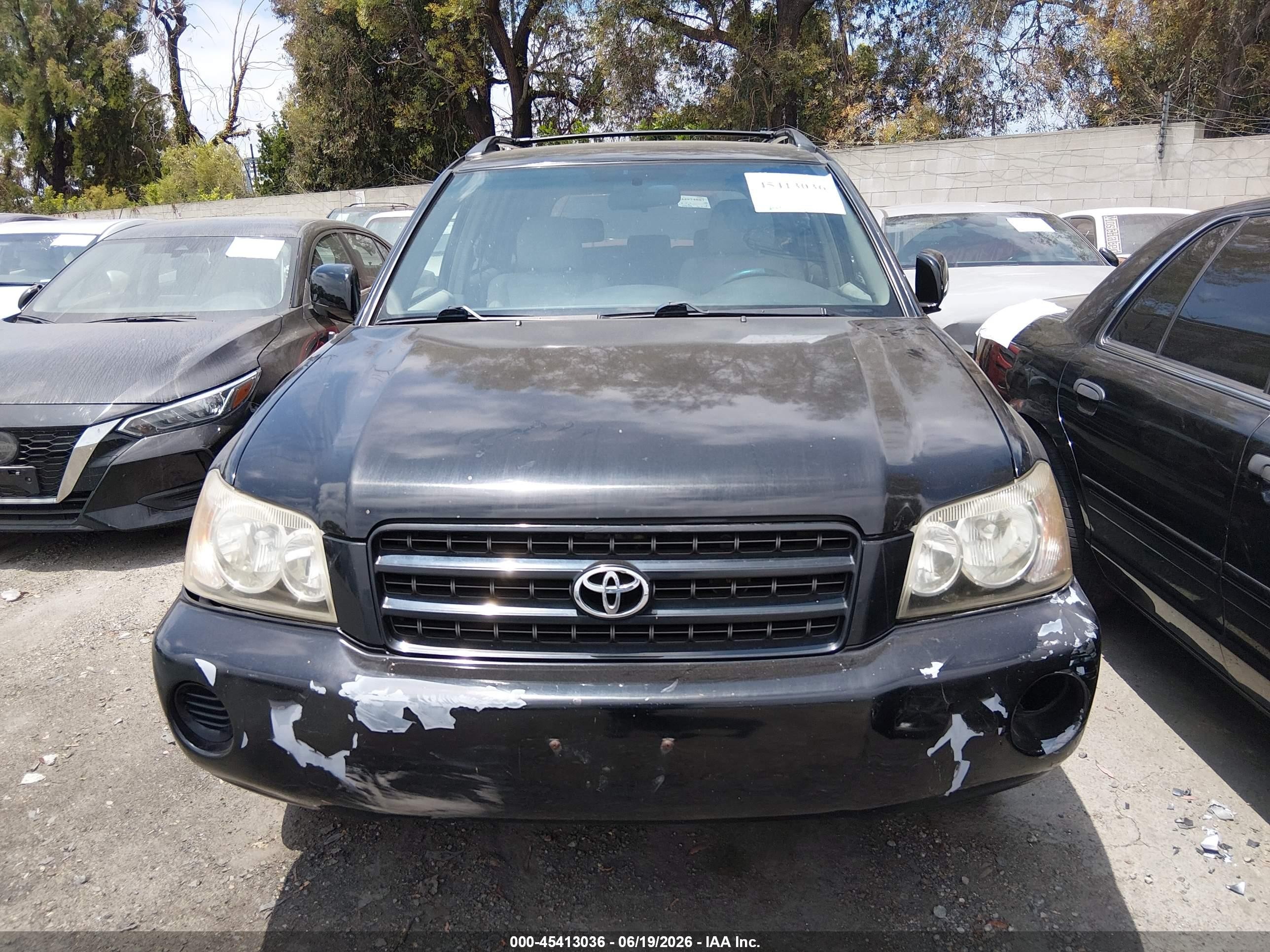 2003 Toyota Highlander VIN JTEGF21A830091132 IAAI salvage auction — Normal Wear, Clear - Dealer Only (California), sold $875 on 2026-07-06 (photo 6)
