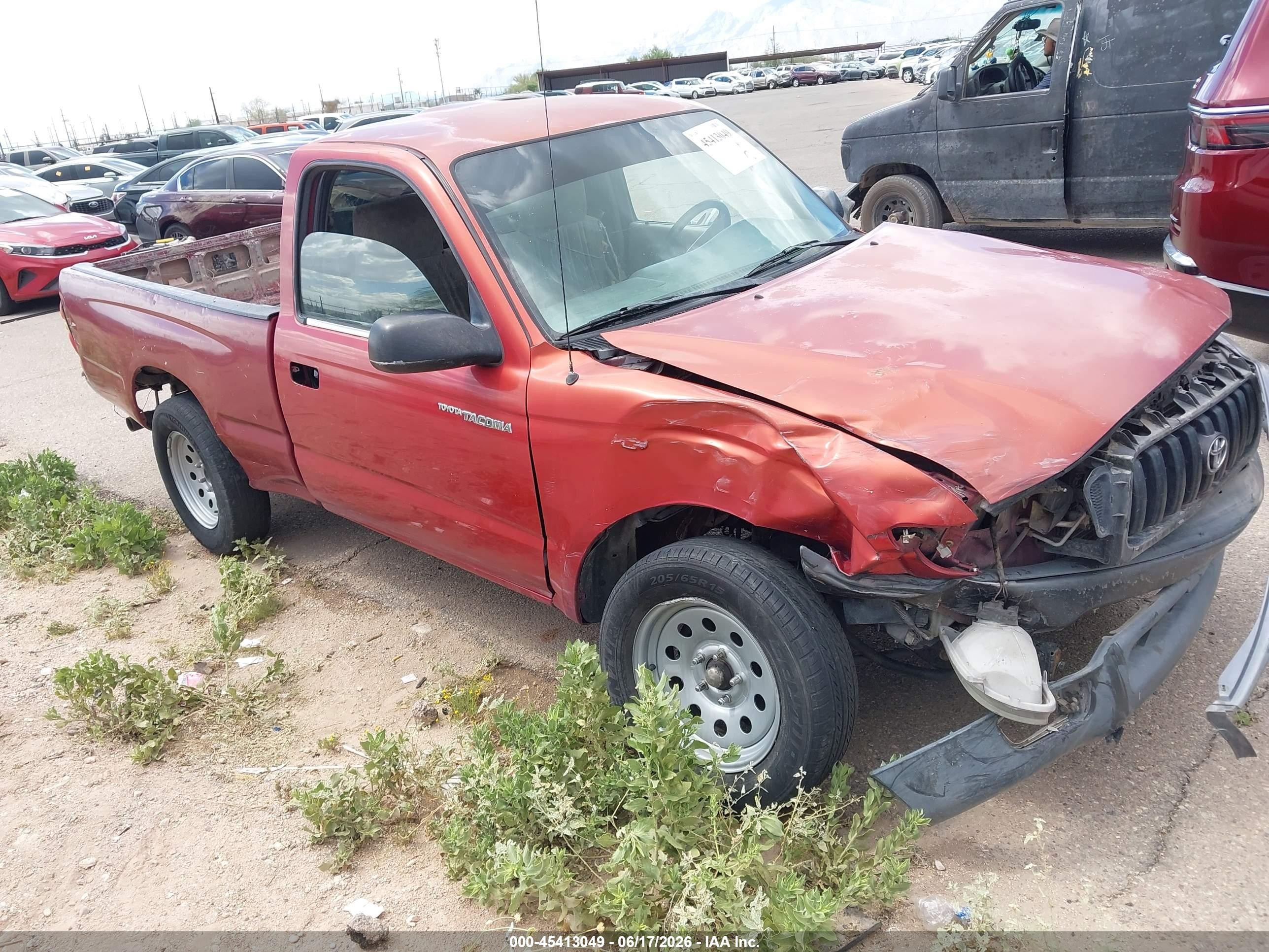 2001 Toyota Tacoma VIN 5TENL42NX1Z853827 IAAI salvage auction — Front End, Salvage (Arizona), sold $900 on 2026-07-09 (photo 1)