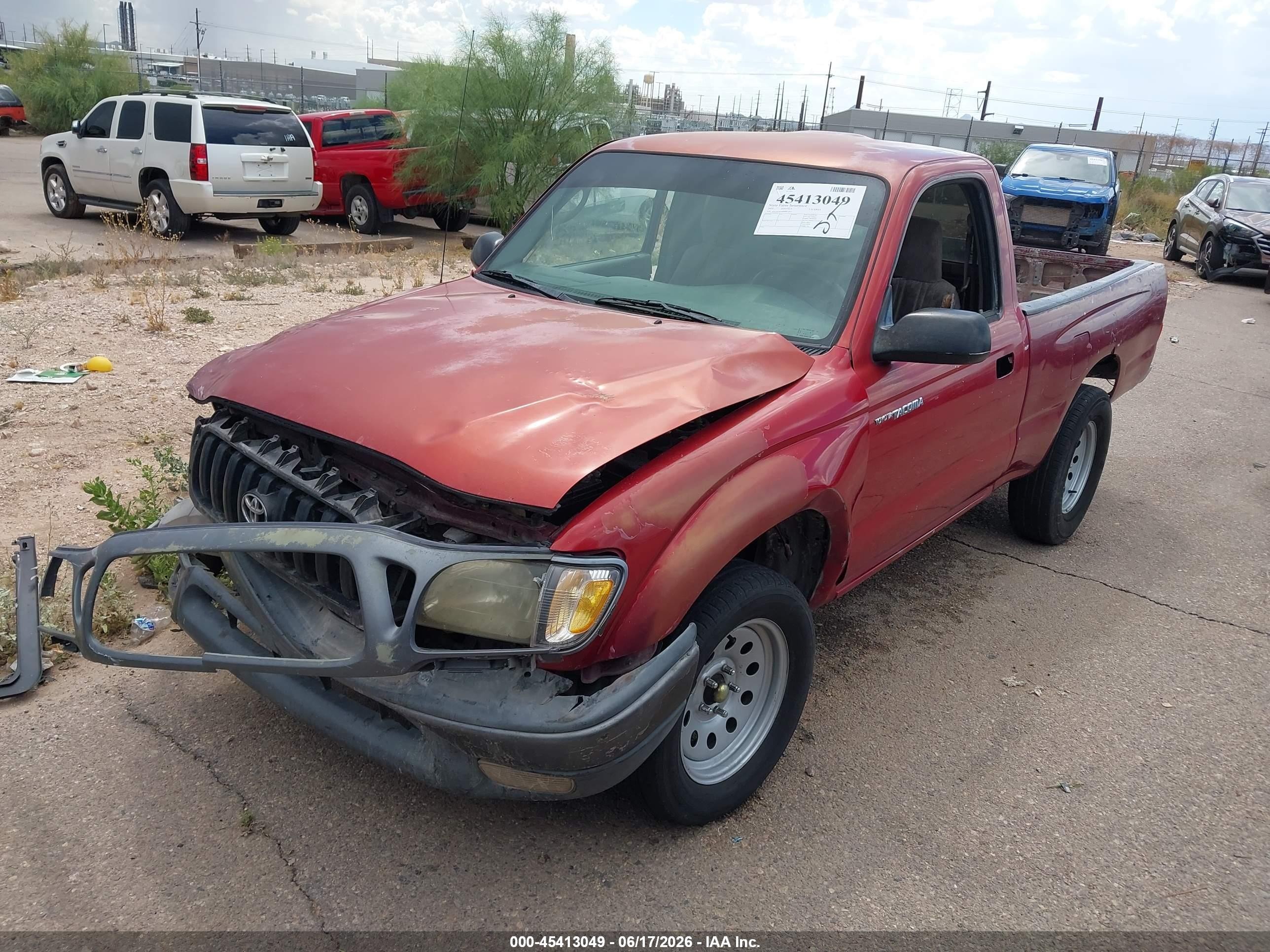 2001 Toyota Tacoma VIN 5TENL42NX1Z853827 IAAI salvage auction — Front End, Salvage (Arizona), sold $900 on 2026-07-09 (photo 2)
