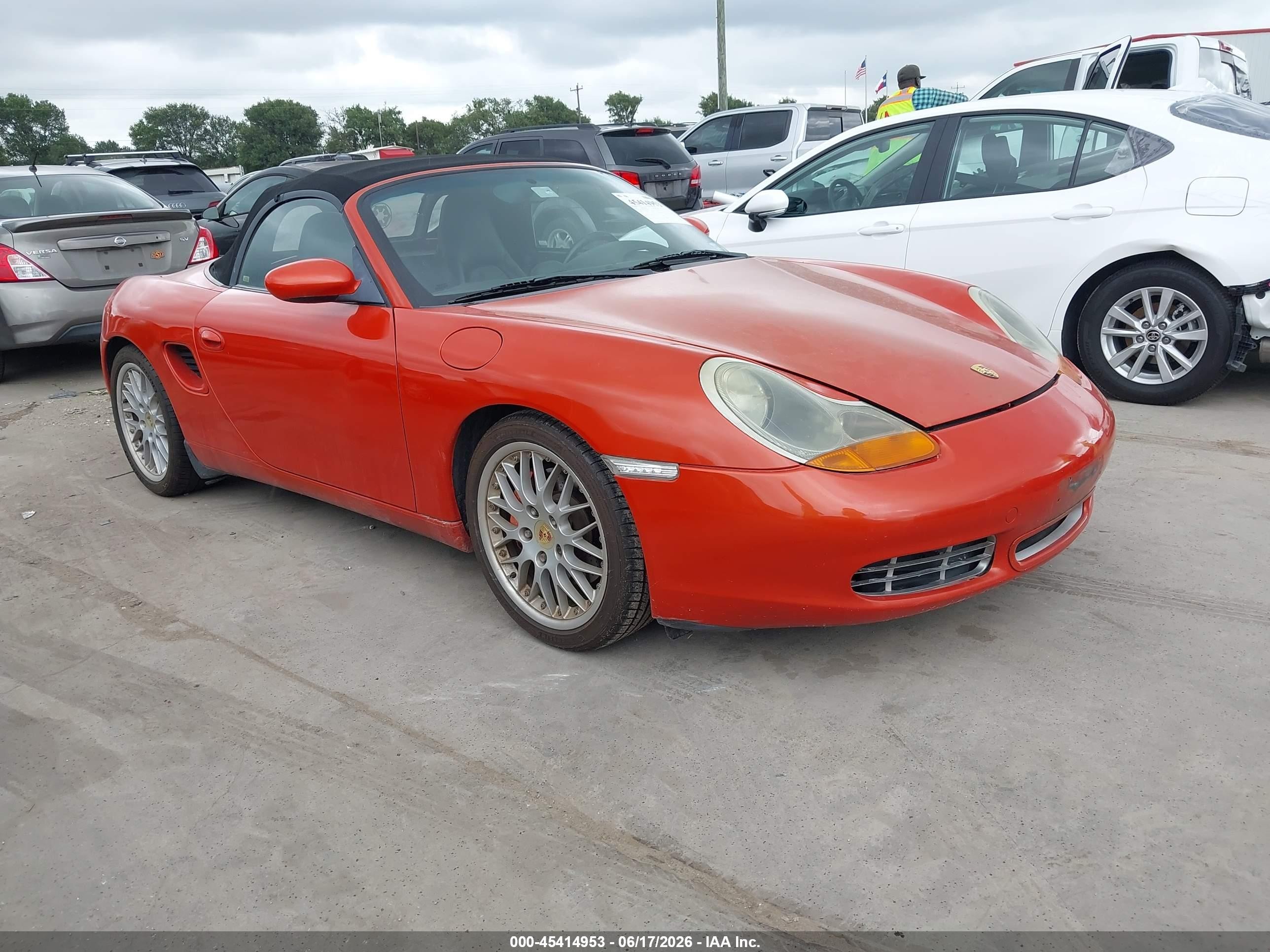 2002 Porsche Boxster VIN WP0CB29872U663587 IAAI salvage auction — Normal Wear, Original (Texas), sold $2,500 on 2026-06-30 (photo 1)